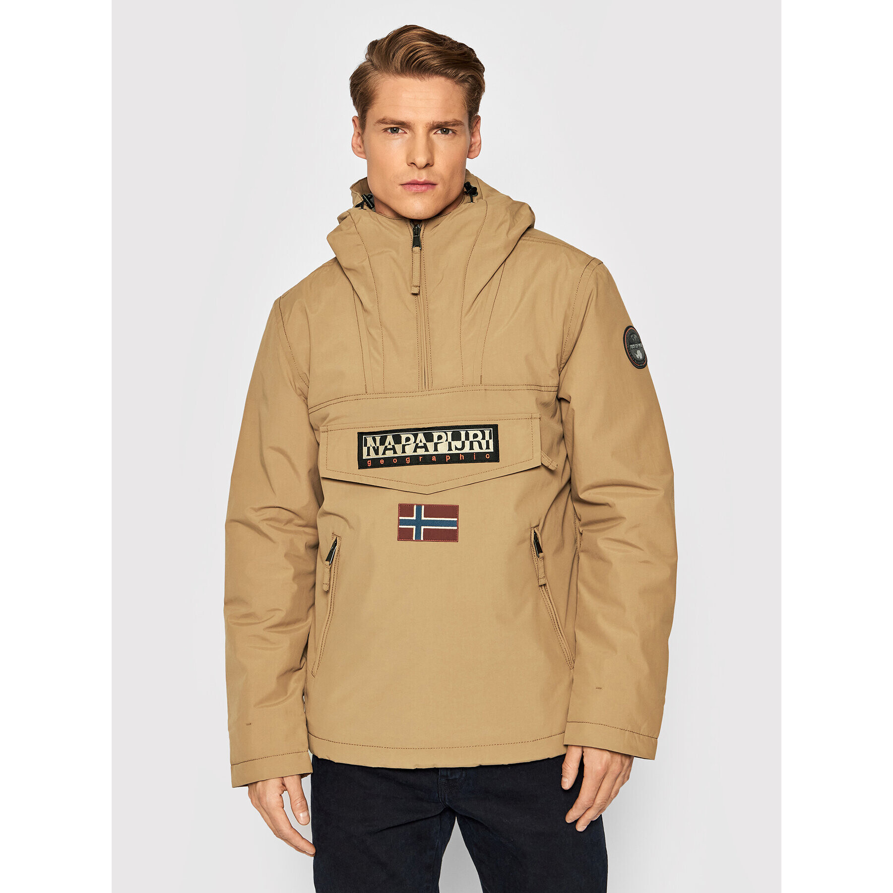 Napapijri Анорак Rainforest Pocket 1 NP0A4EGY Бежов Regular Fit - Pepit.bg
