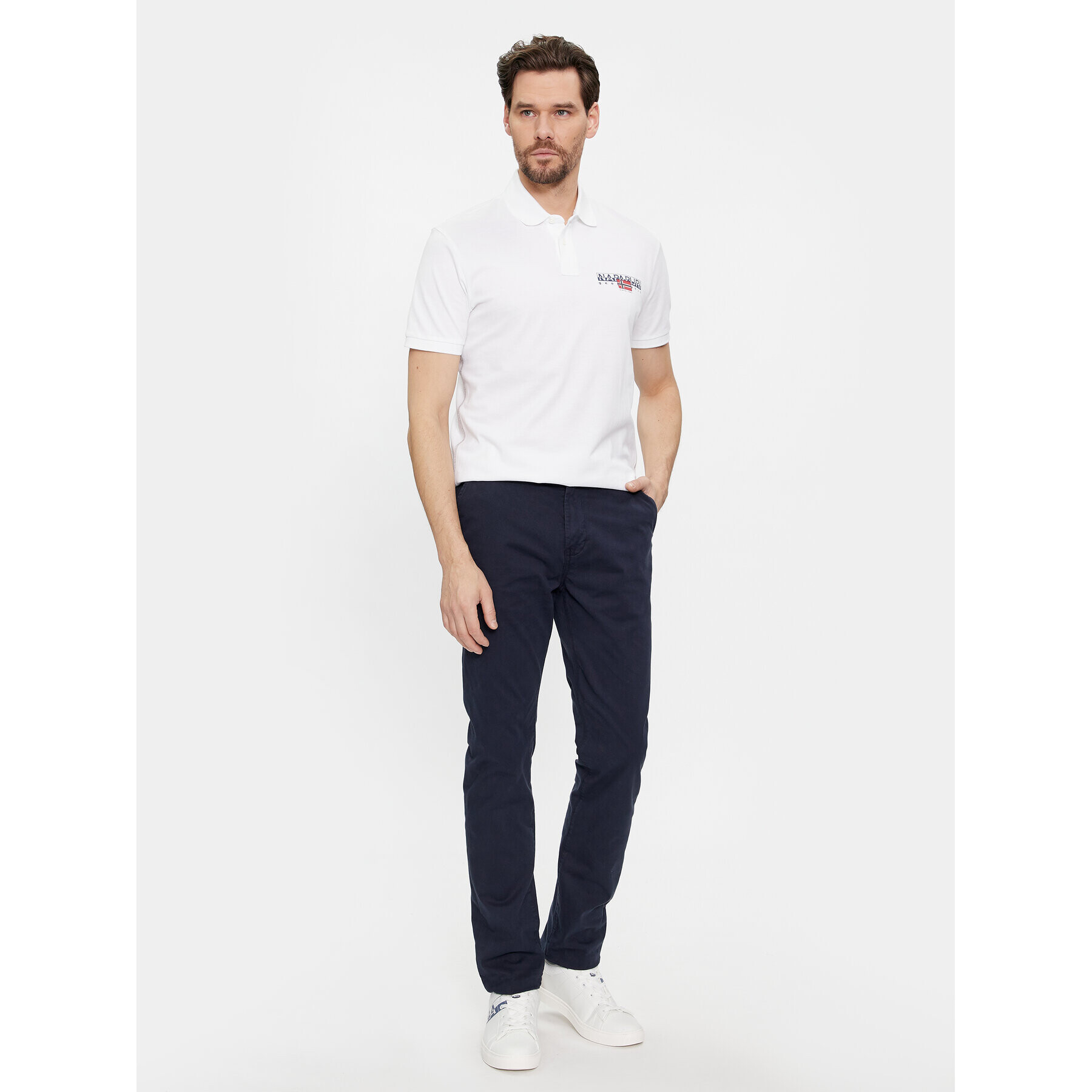 Napapijri Чино панталони Puyo NP0A4H1F Тъмносин Slim Fit - Pepit.bg