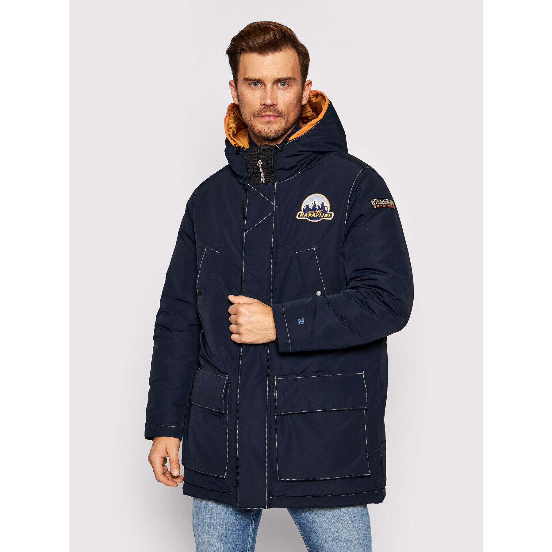 Napapijri Парка Asther NP0A4FLI Тъмносин Regular Fit - Pepit.bg