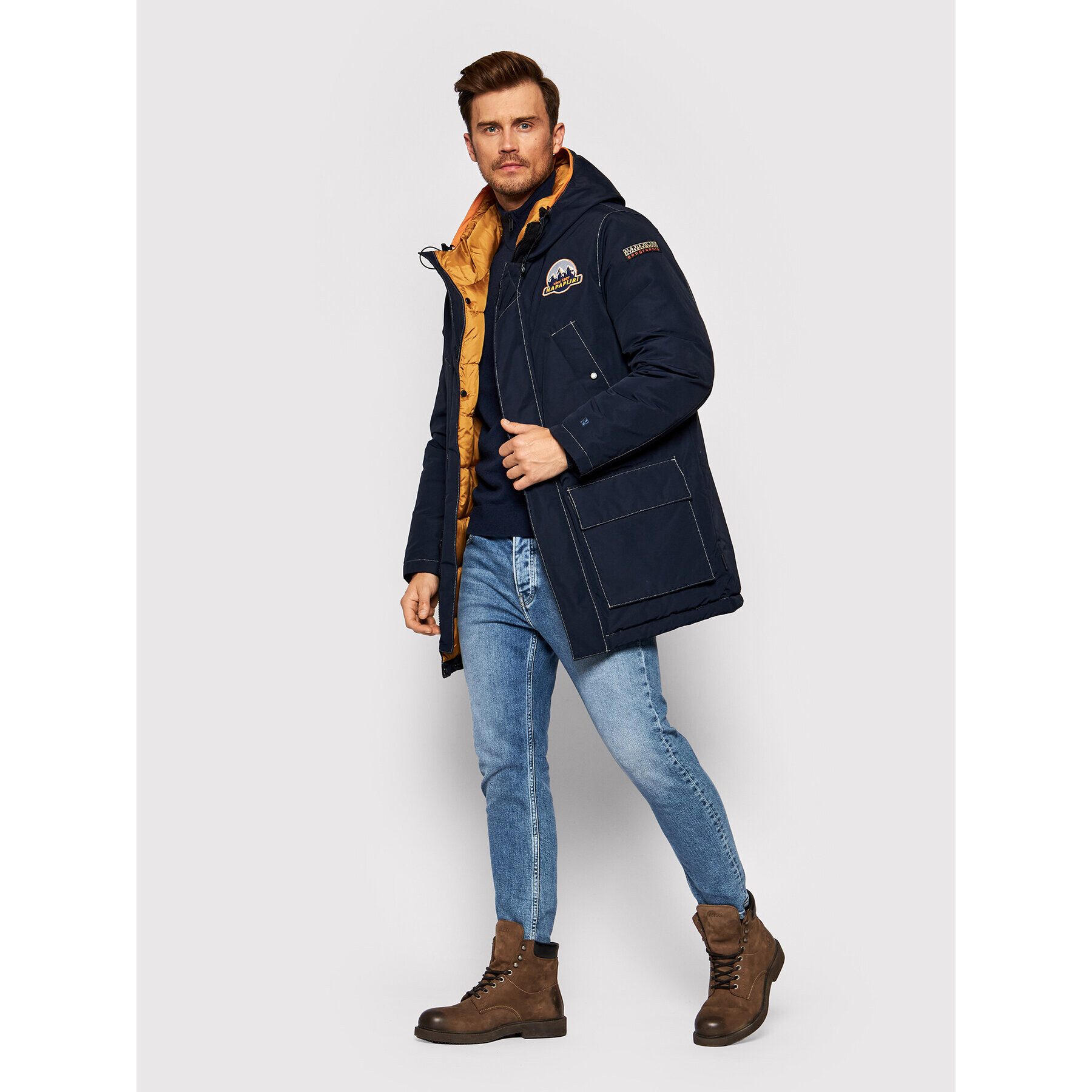 Napapijri Парка Asther NP0A4FLI Тъмносин Regular Fit - Pepit.bg