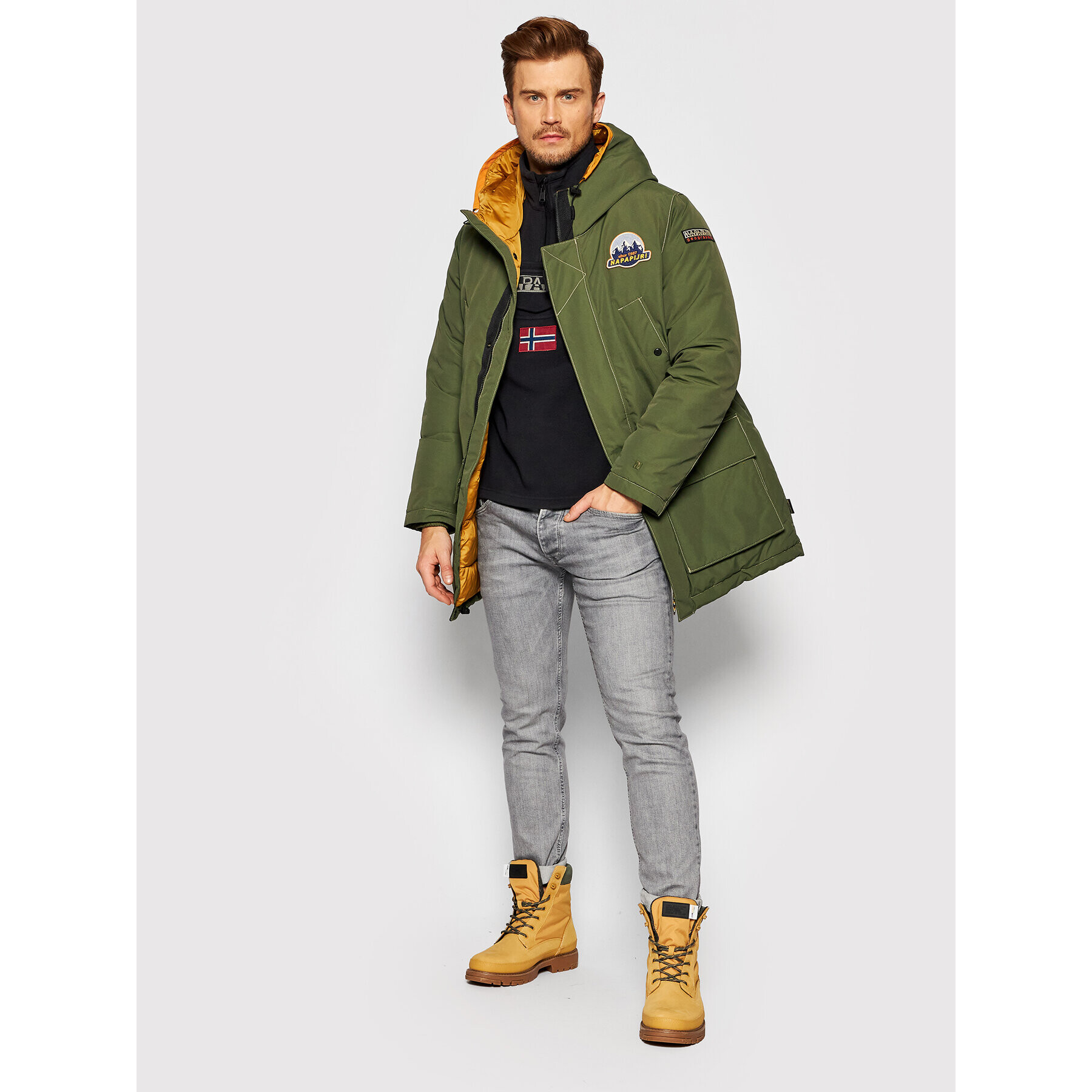 Napapijri Парка Asther NP0A4FLI Зелен Regular Fit - Pepit.bg