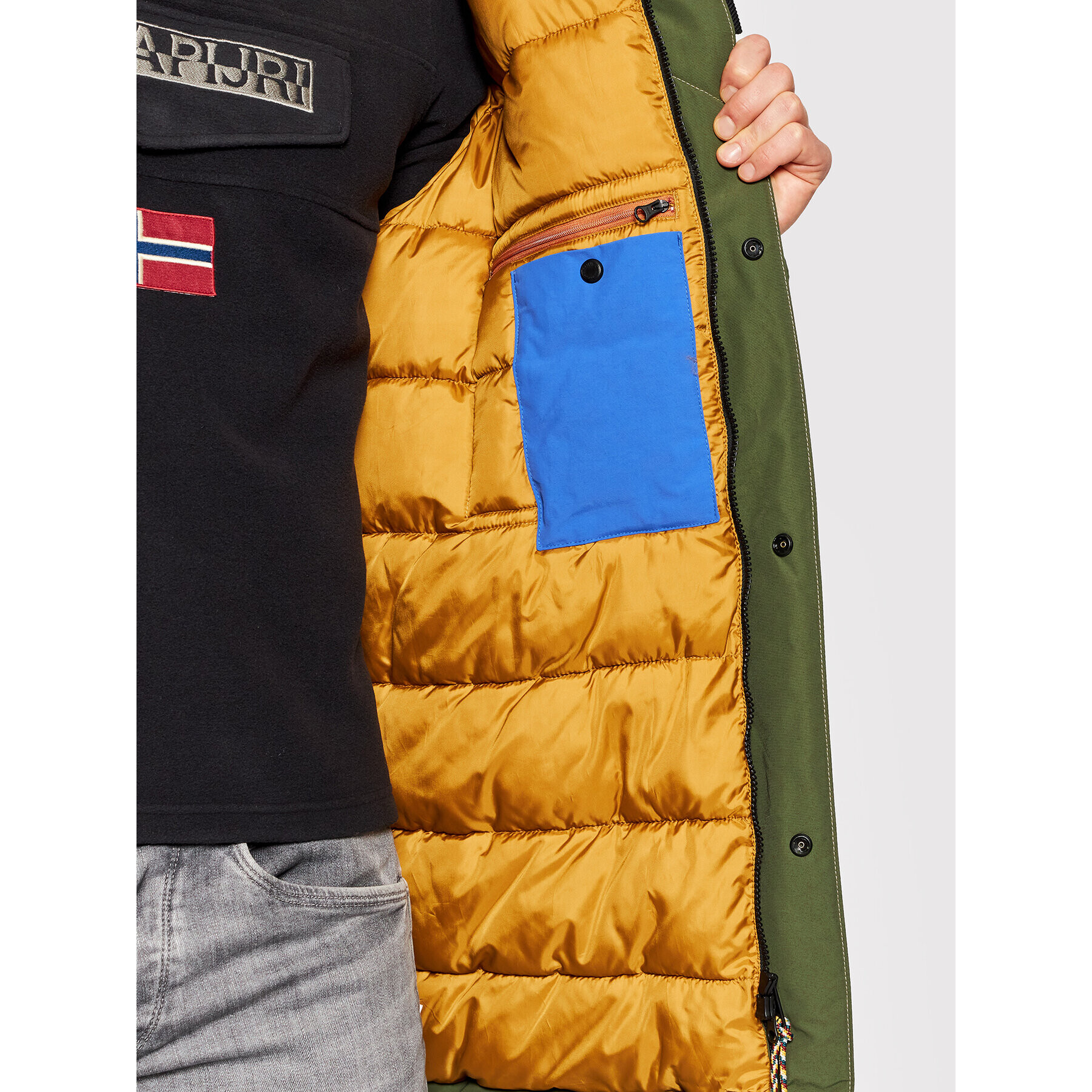 Napapijri Парка Asther NP0A4FLI Зелен Regular Fit - Pepit.bg