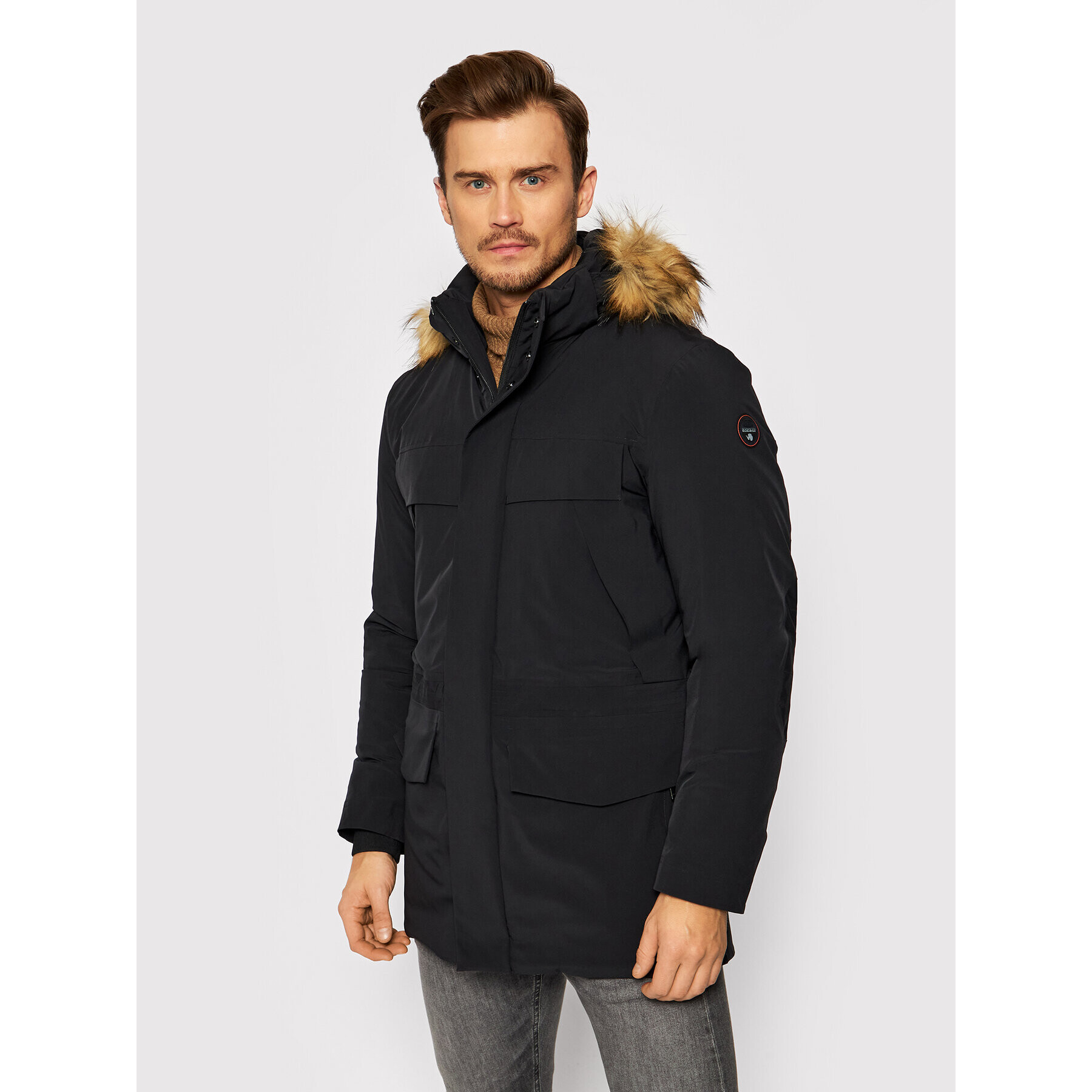 Napapijri Парка Skidoo N0YKAR Черен Regular Fit - Pepit.bg