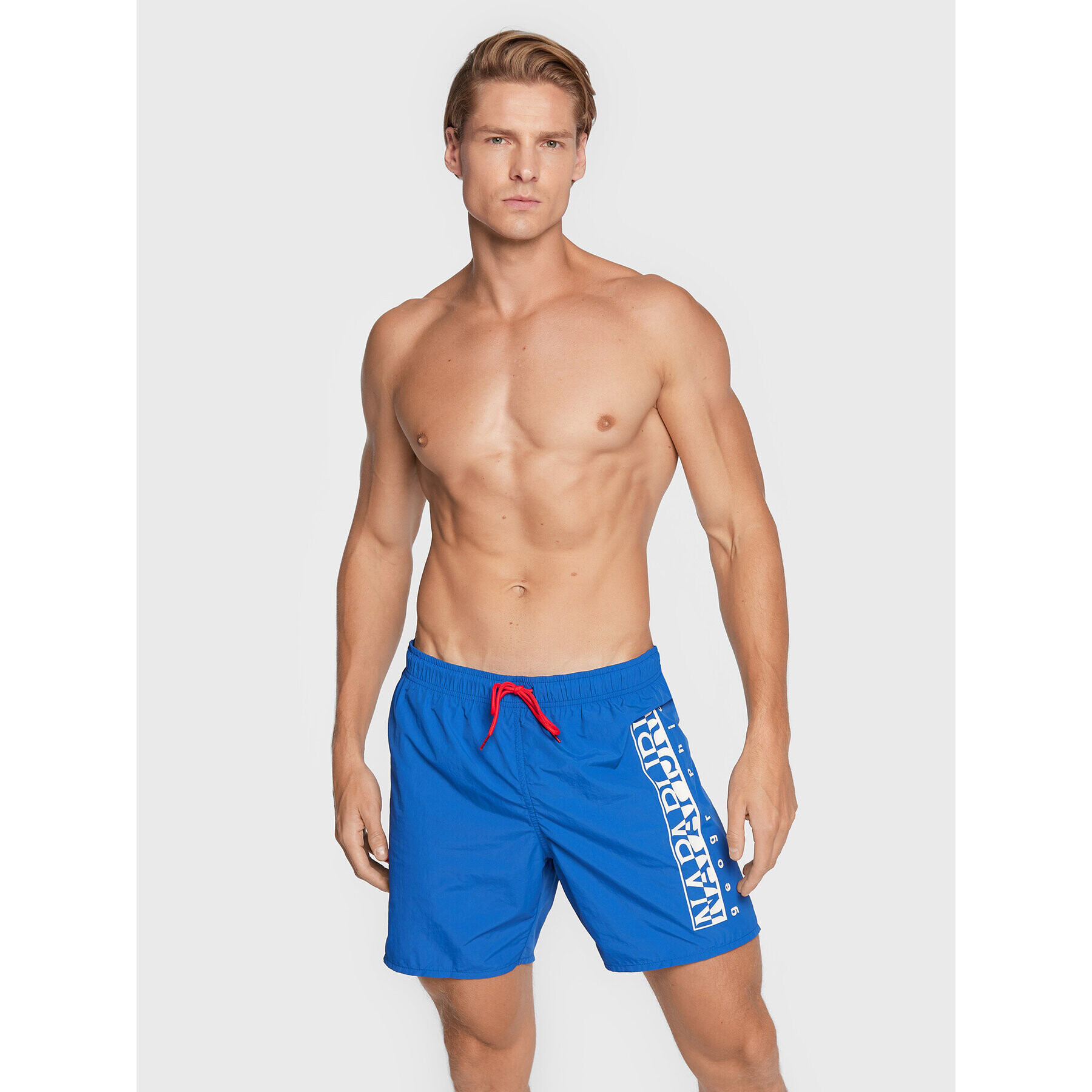Napapijri Плувни шорти V-Box NP0A4GAH Син Regular Fit - Pepit.bg