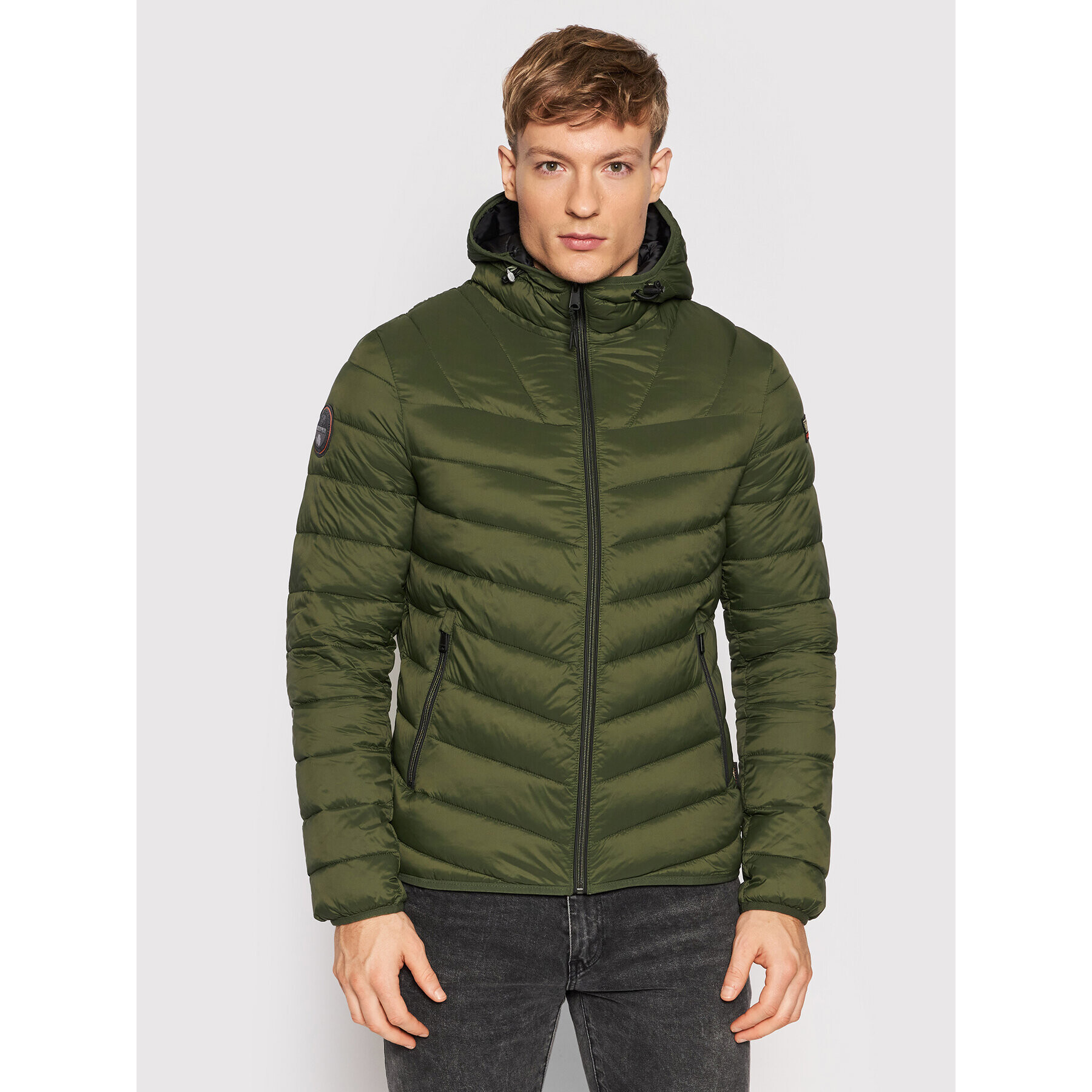Napapijri Пухено яке Aerons NP0A4FPY Зелен Regular Fit - Pepit.bg