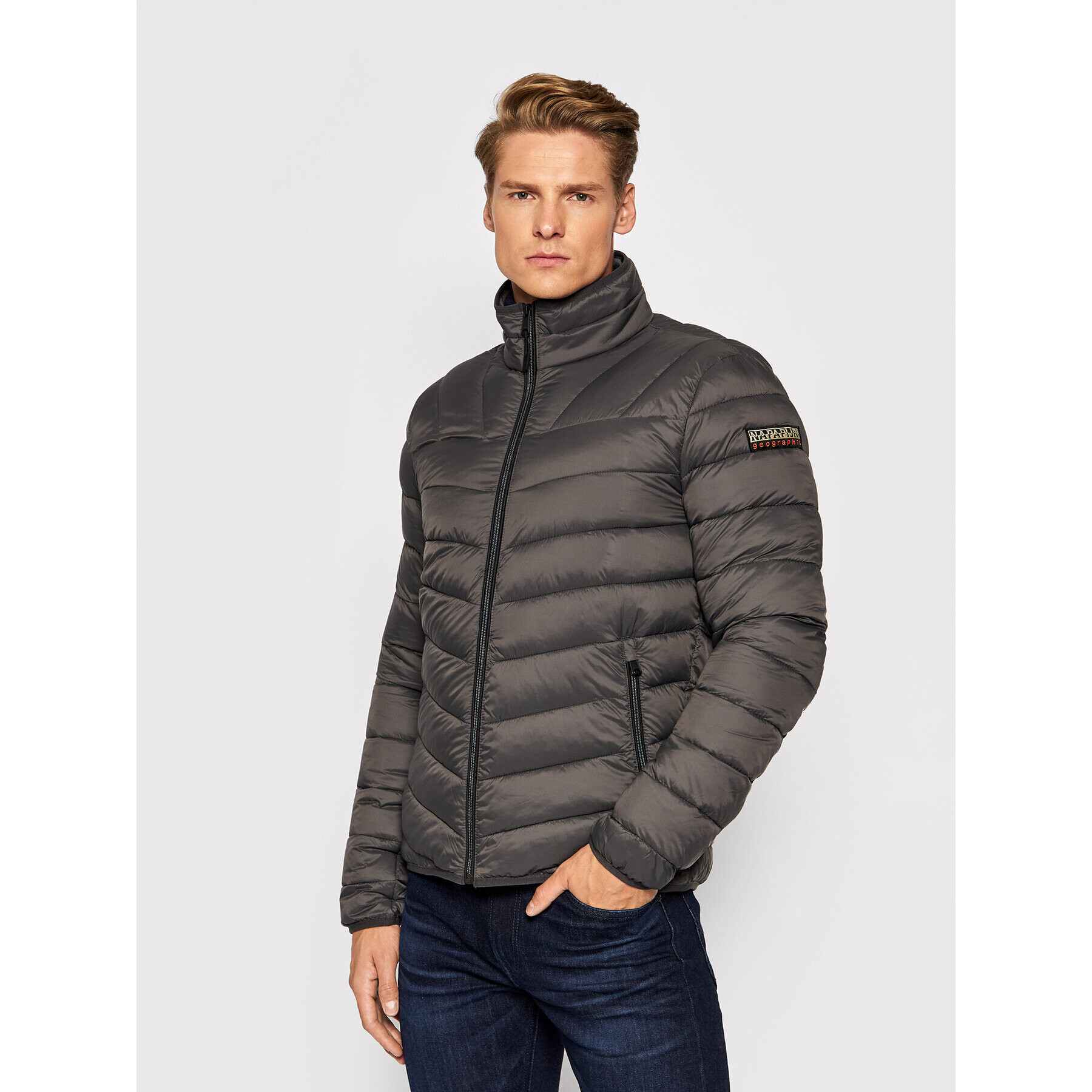 Napapijri Пухено яке Aerons S 2 NP0A4FPX Сив Regular Fit - Pepit.bg