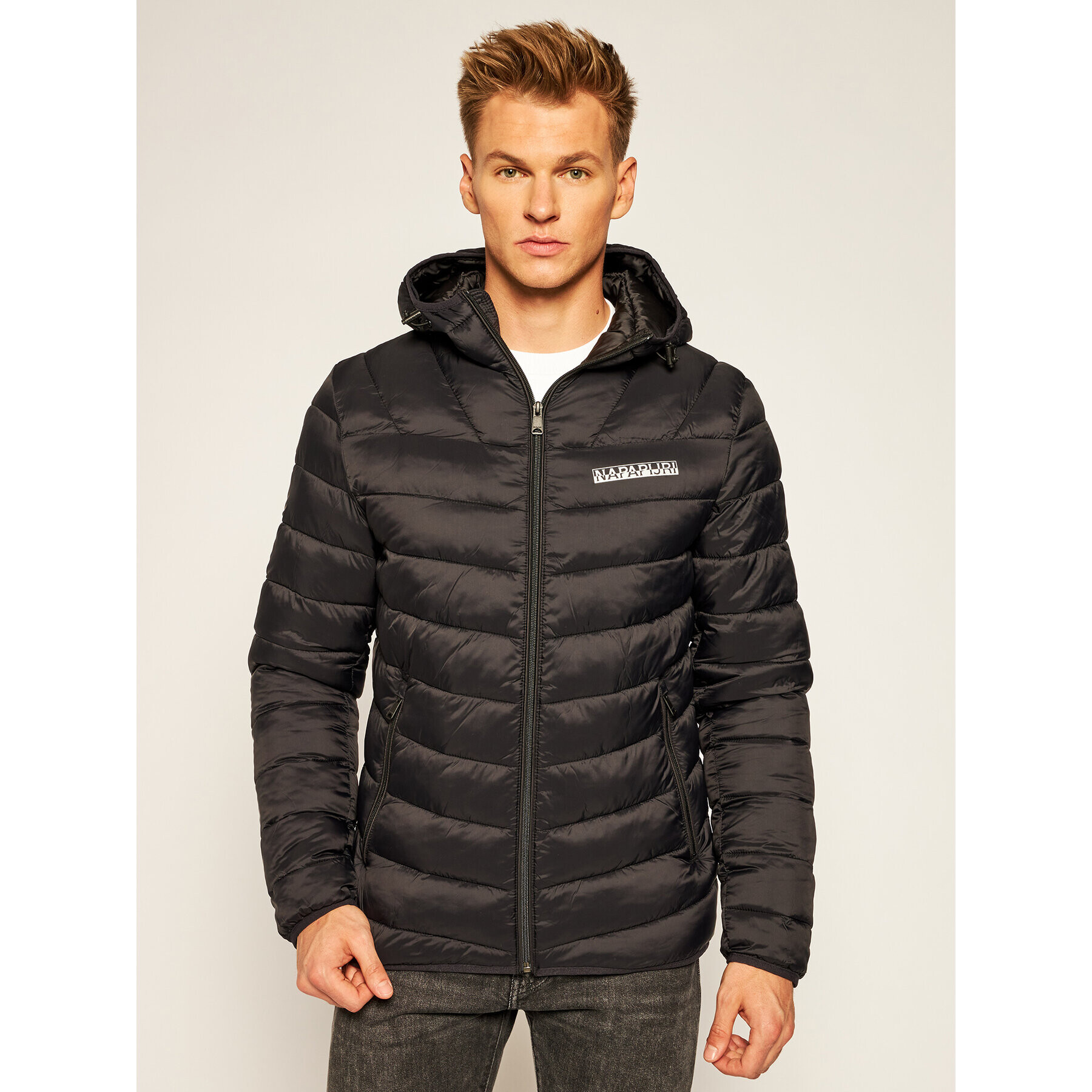 Napapijri Пухено яке Ala NP0A4F92 Черен Regular Fit - Pepit.bg