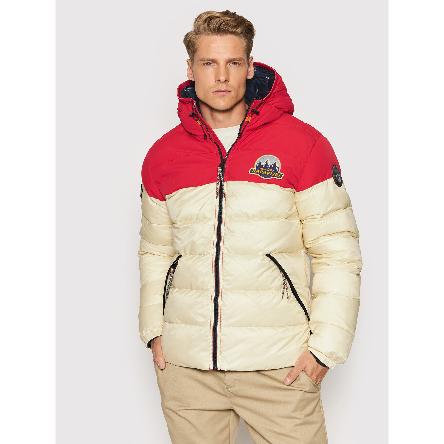 Napapijri Пухено яке Alay NP0A4FLM Червен Regular Fit - Pepit.bg