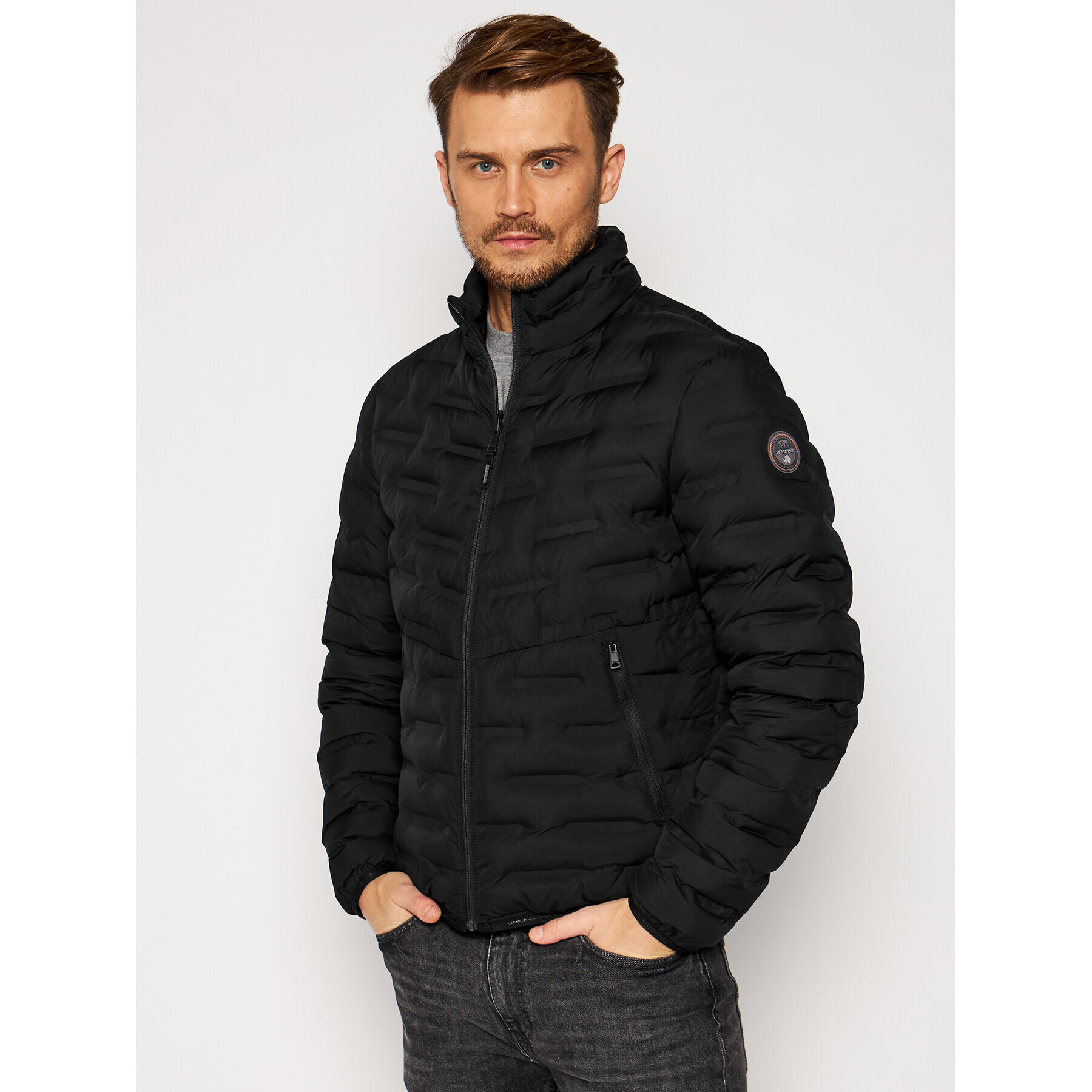 Napapijri Пухено яке Alvar NP0A4EJT Черен Regular Fit - Pepit.bg