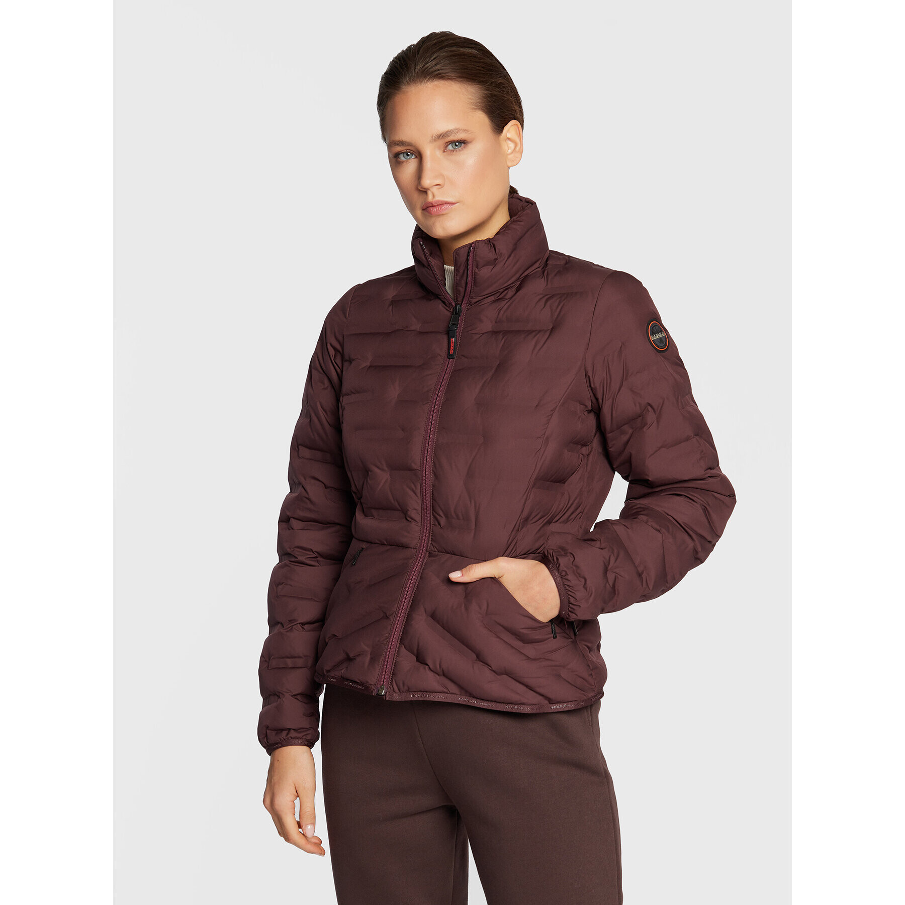 Napapijri Пухено яке Alvar NP0A4GRE Бордо Regular Fit - Pepit.bg