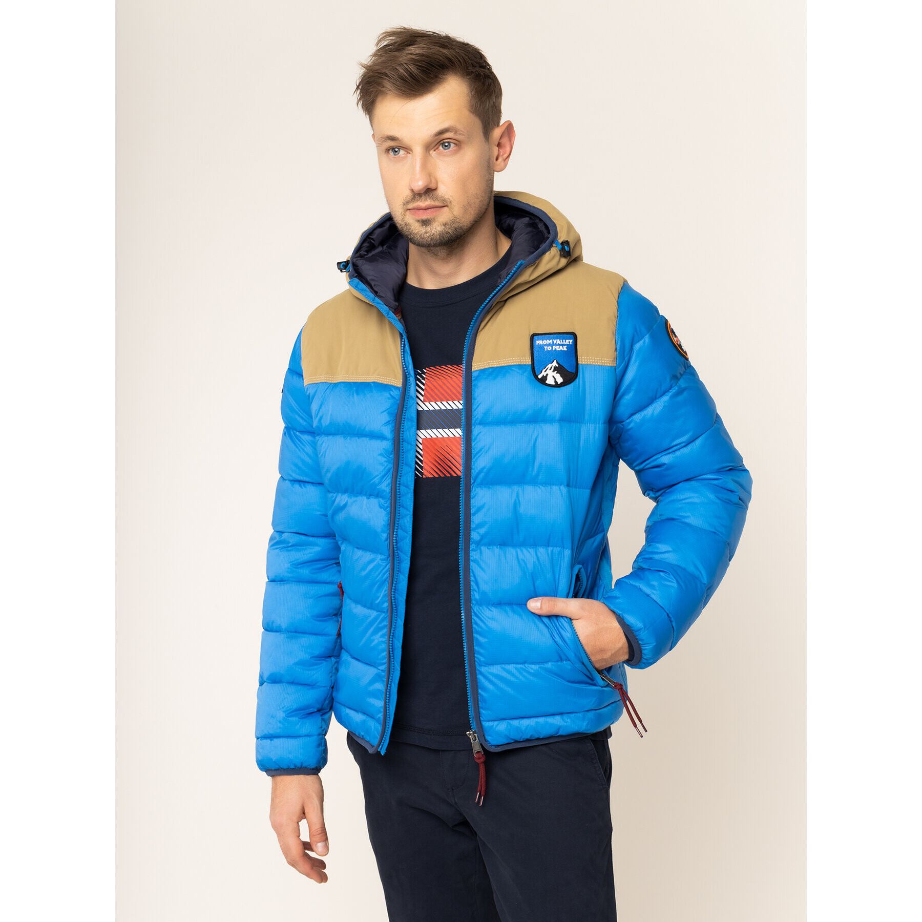 Napapijri Пухено яке Aric N0YITL Син Regular Fit - Pepit.bg