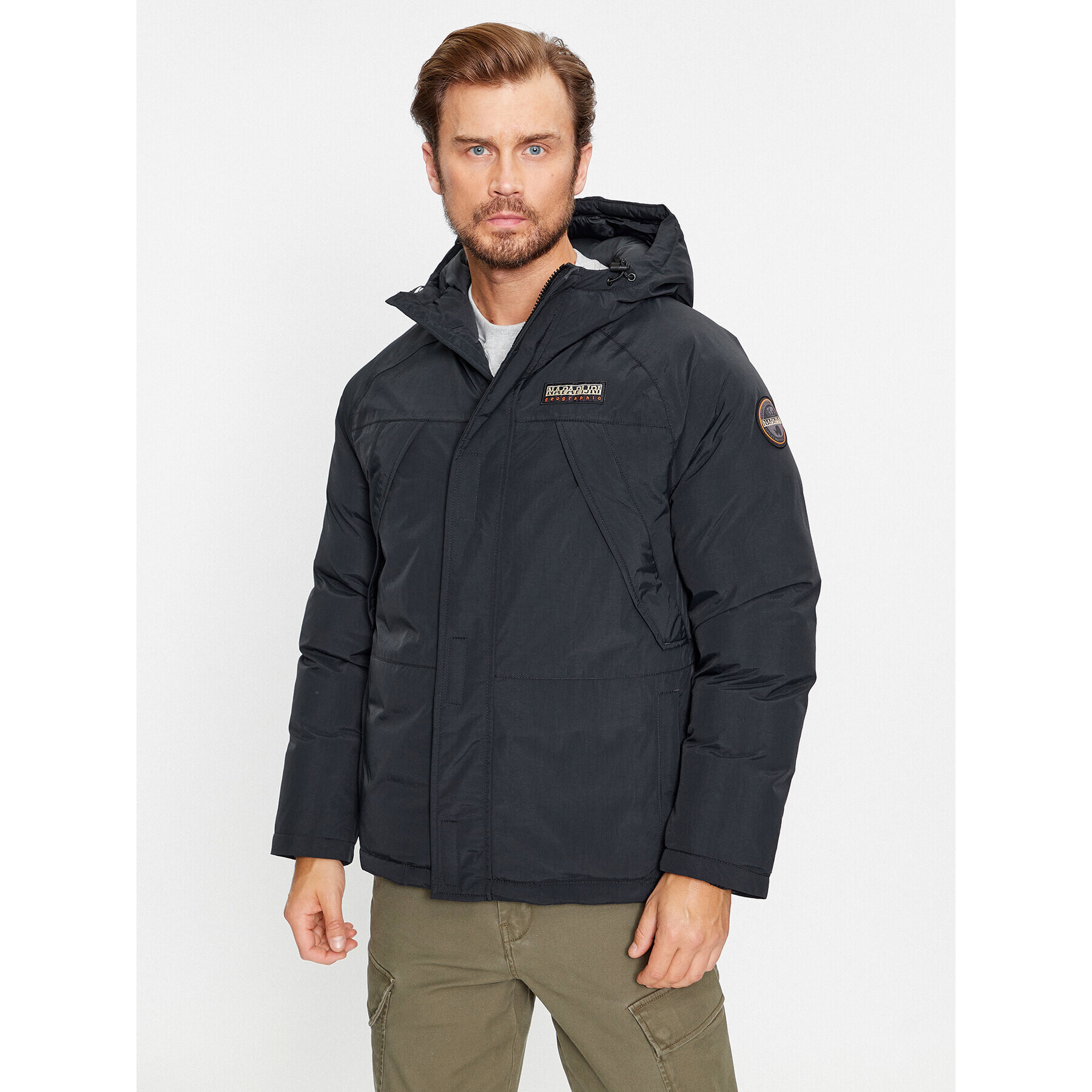 Napapijri Пухено яке Epoch NP0A4HIA Черен Regular Fit - Pepit.bg