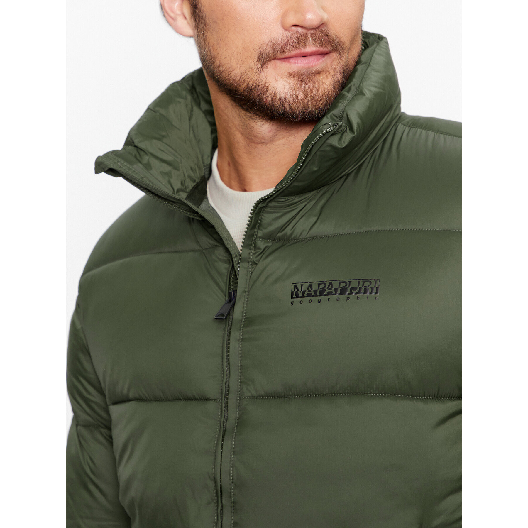 Napapijri Пухено яке NP0A4GJF Зелен Regular Fit - Pepit.bg