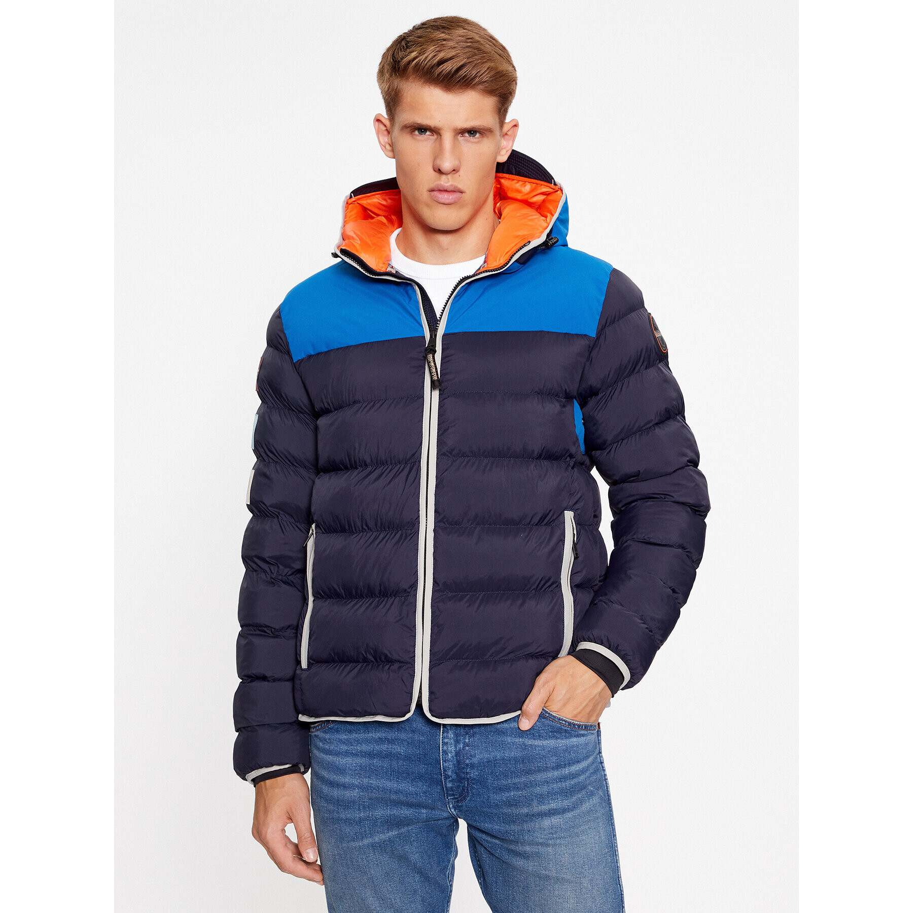 Napapijri Пухено яке NP0A4HEM Тъмносин Regular Fit - Pepit.bg