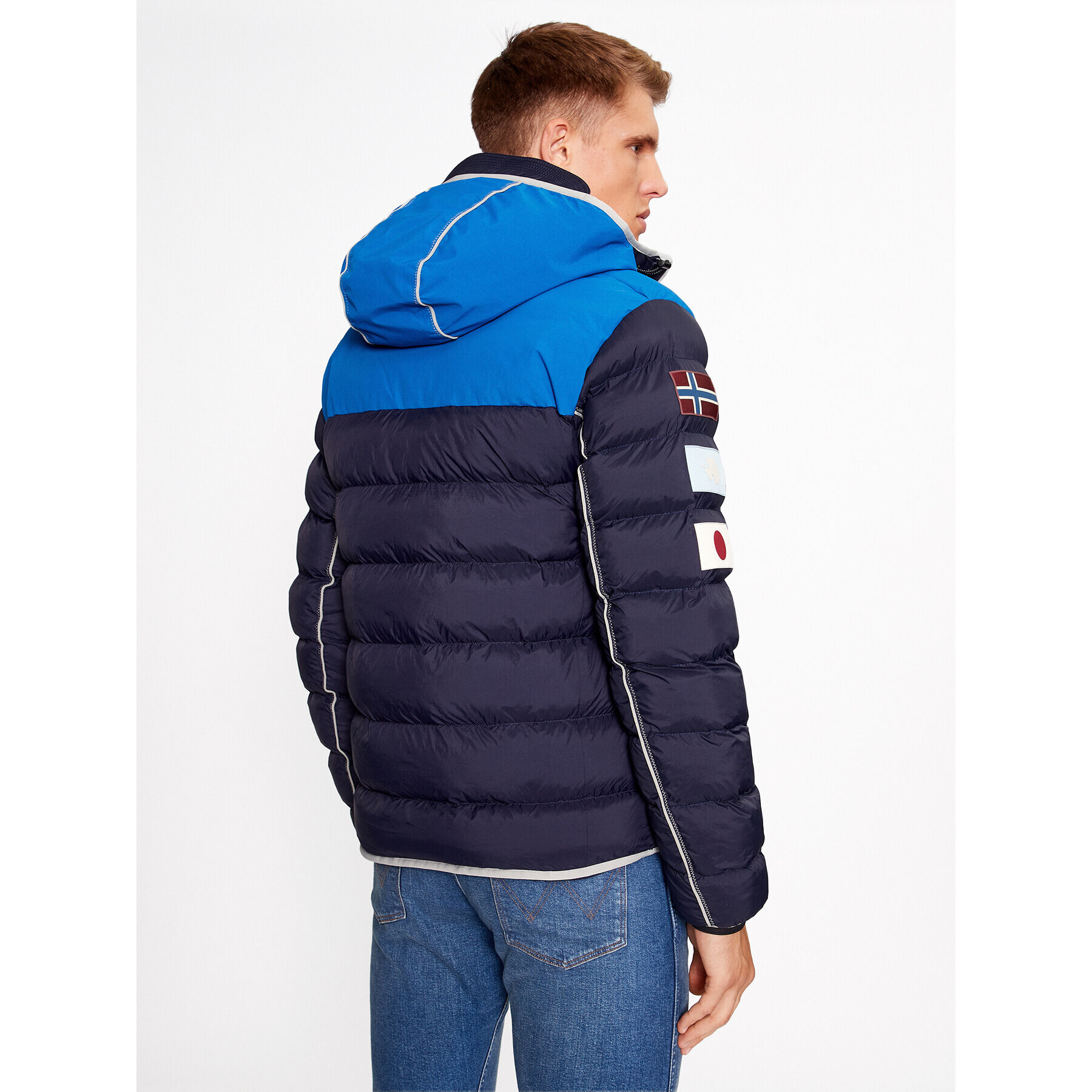 Napapijri Пухено яке NP0A4HEM Тъмносин Regular Fit - Pepit.bg