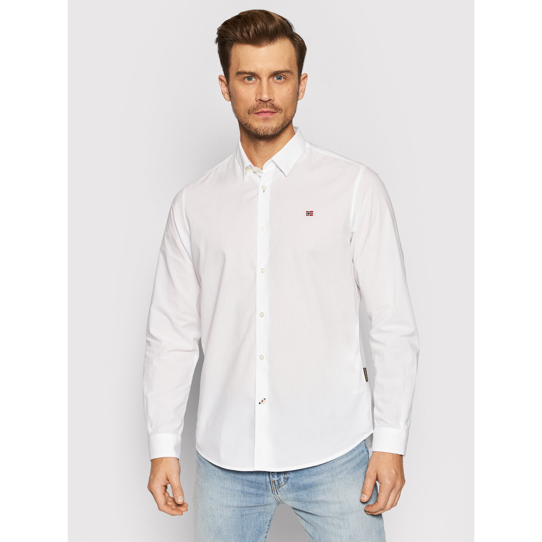 Napapijri Риза Ganesh NP0A4FMM Бял Regular Fit - Pepit.bg