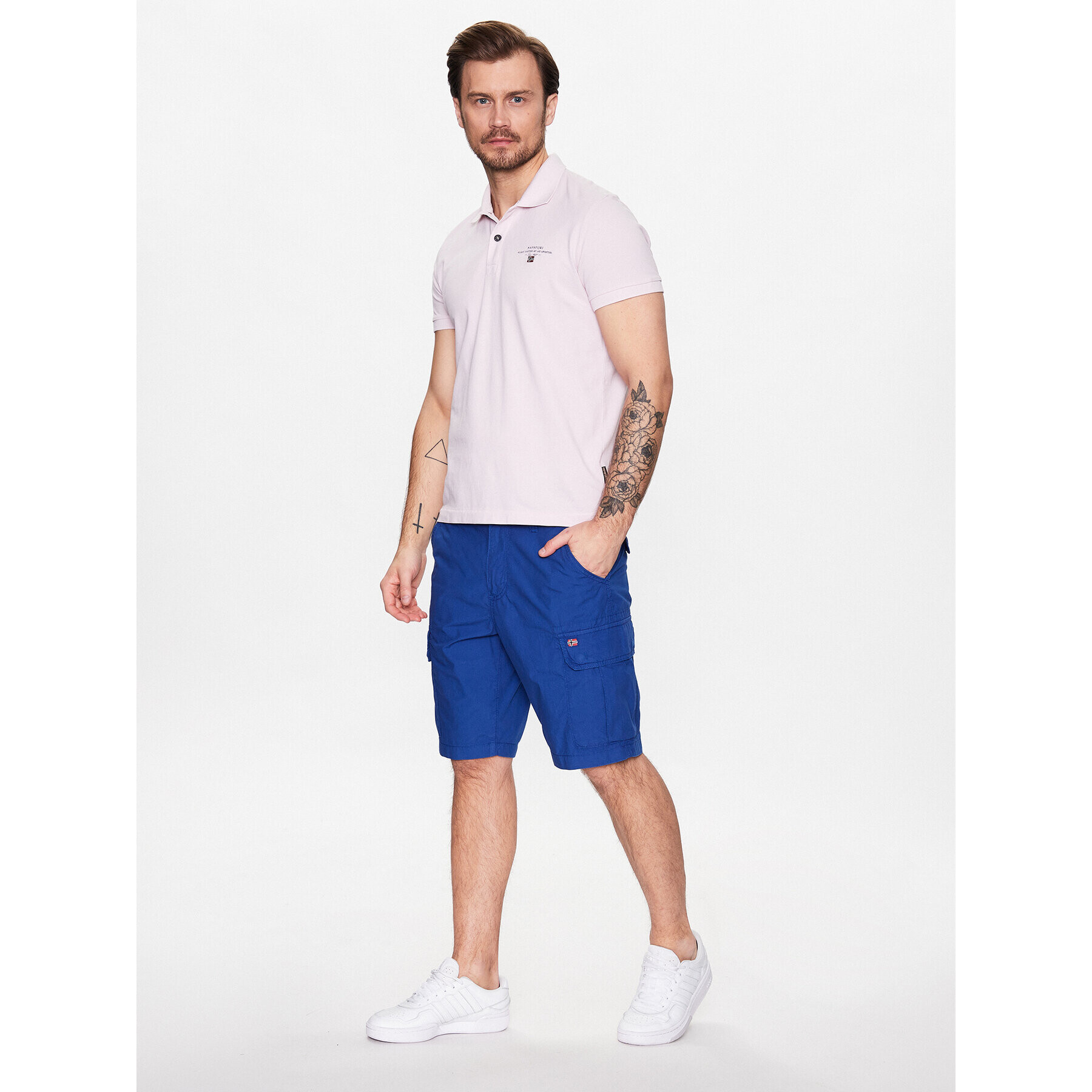Napapijri Шорти от плат Noto 5 NP0A4GAM Син Regular Fit - Pepit.bg