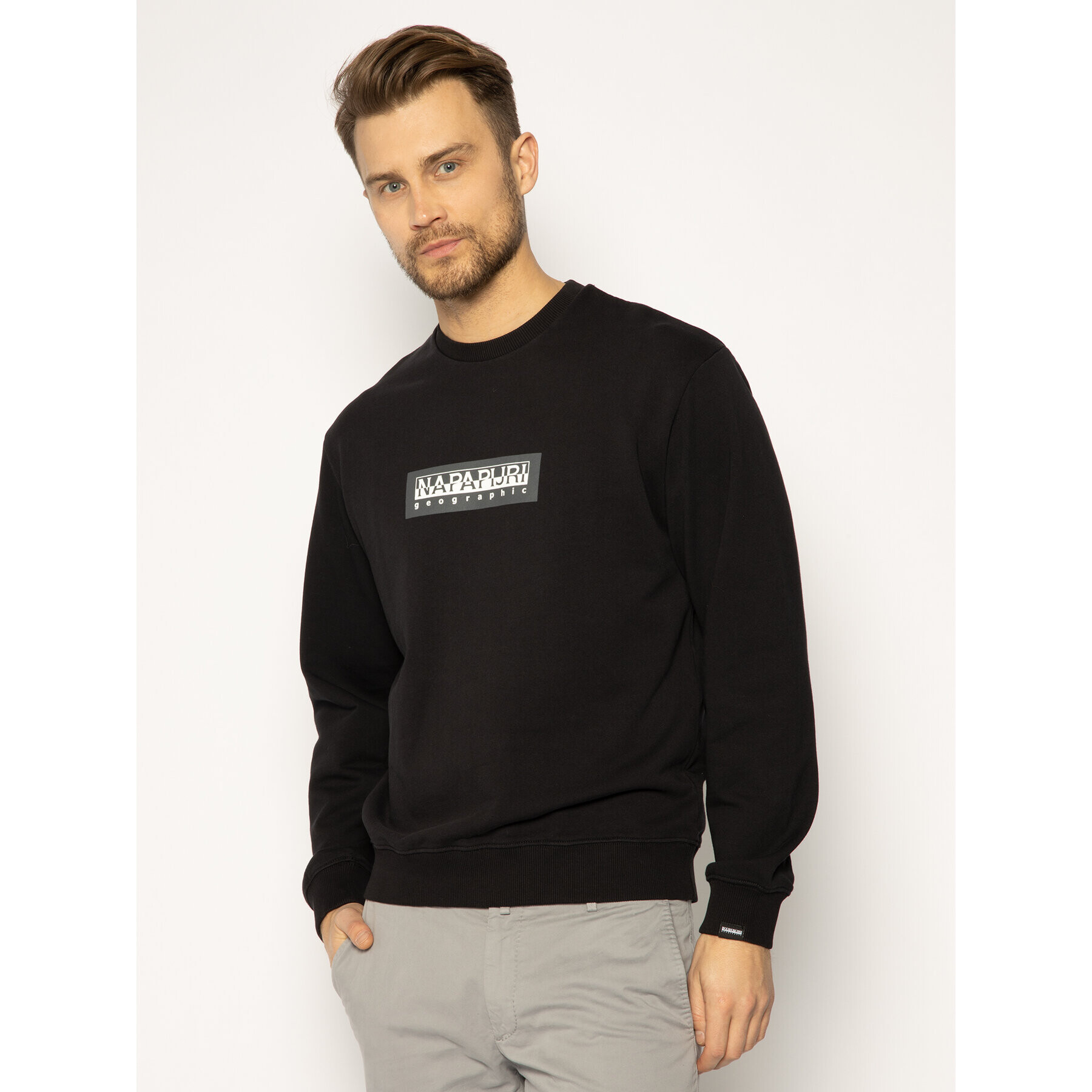Napapijri Суитшърт Box NP0A4EA9 Черен Regular Fit - Pepit.bg
