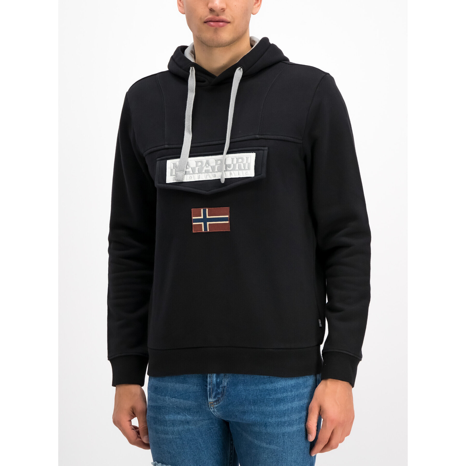 Napapijri Суитшърт Burgee N0YI7C Черен Regular Fit - Pepit.bg