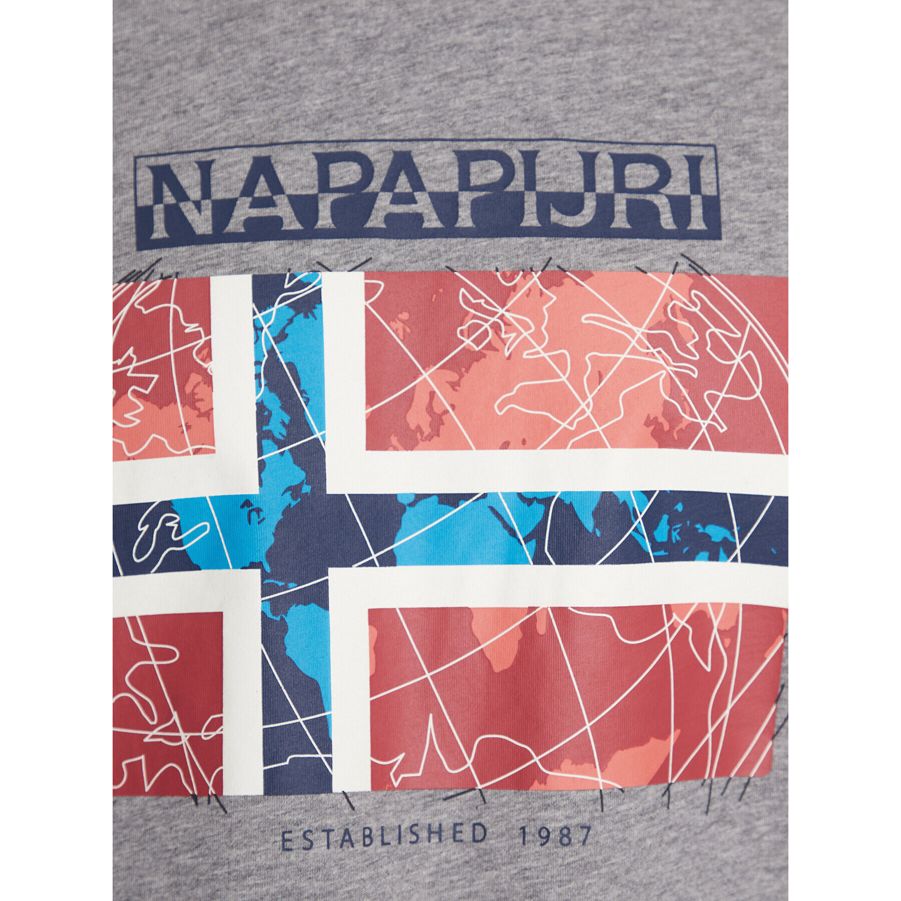 Napapijri Тишърт NP0A4H22 Сив Regular Fit - Pepit.bg