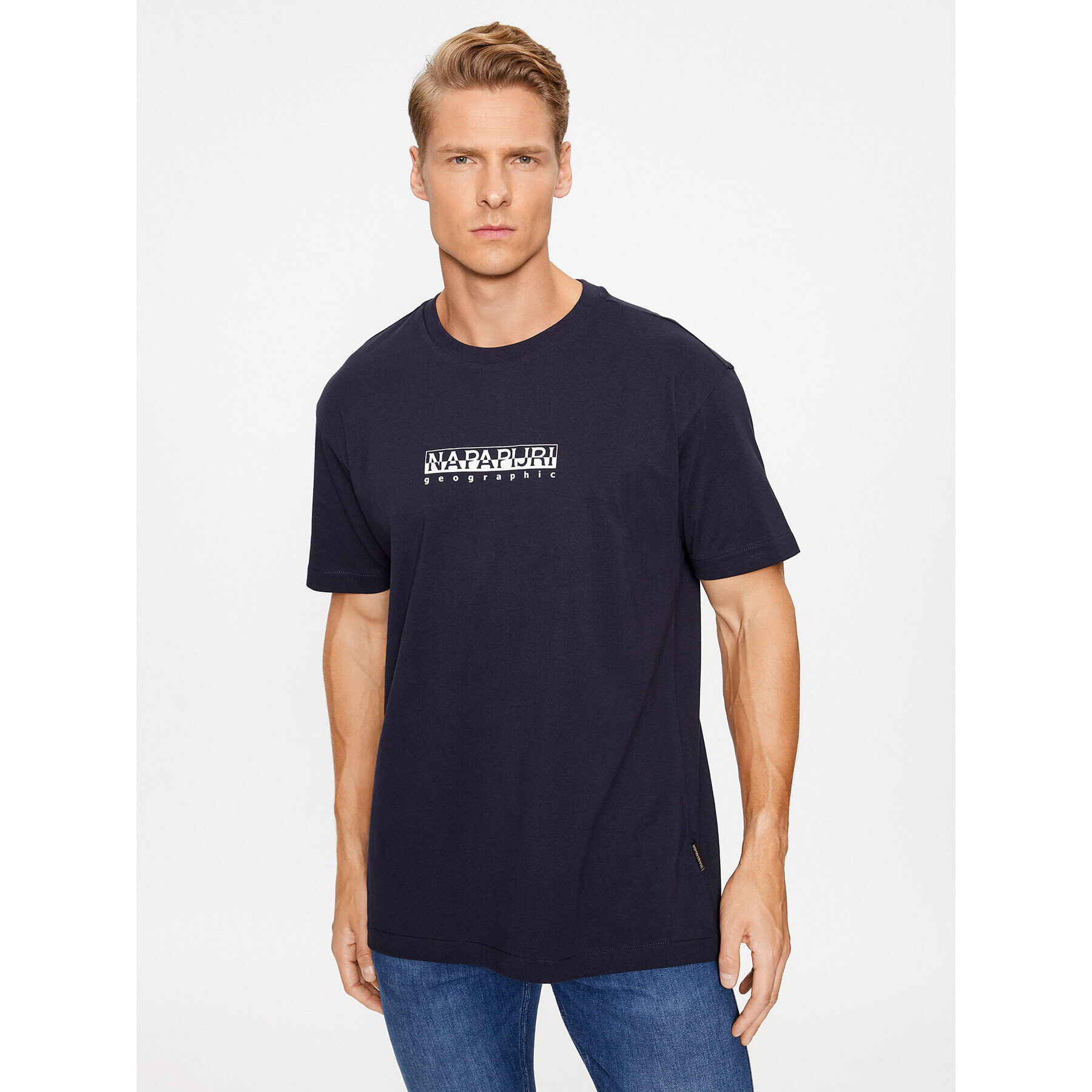 Napapijri Тишърт NP0A4H8S Тъмносин Regular Fit - Pepit.bg