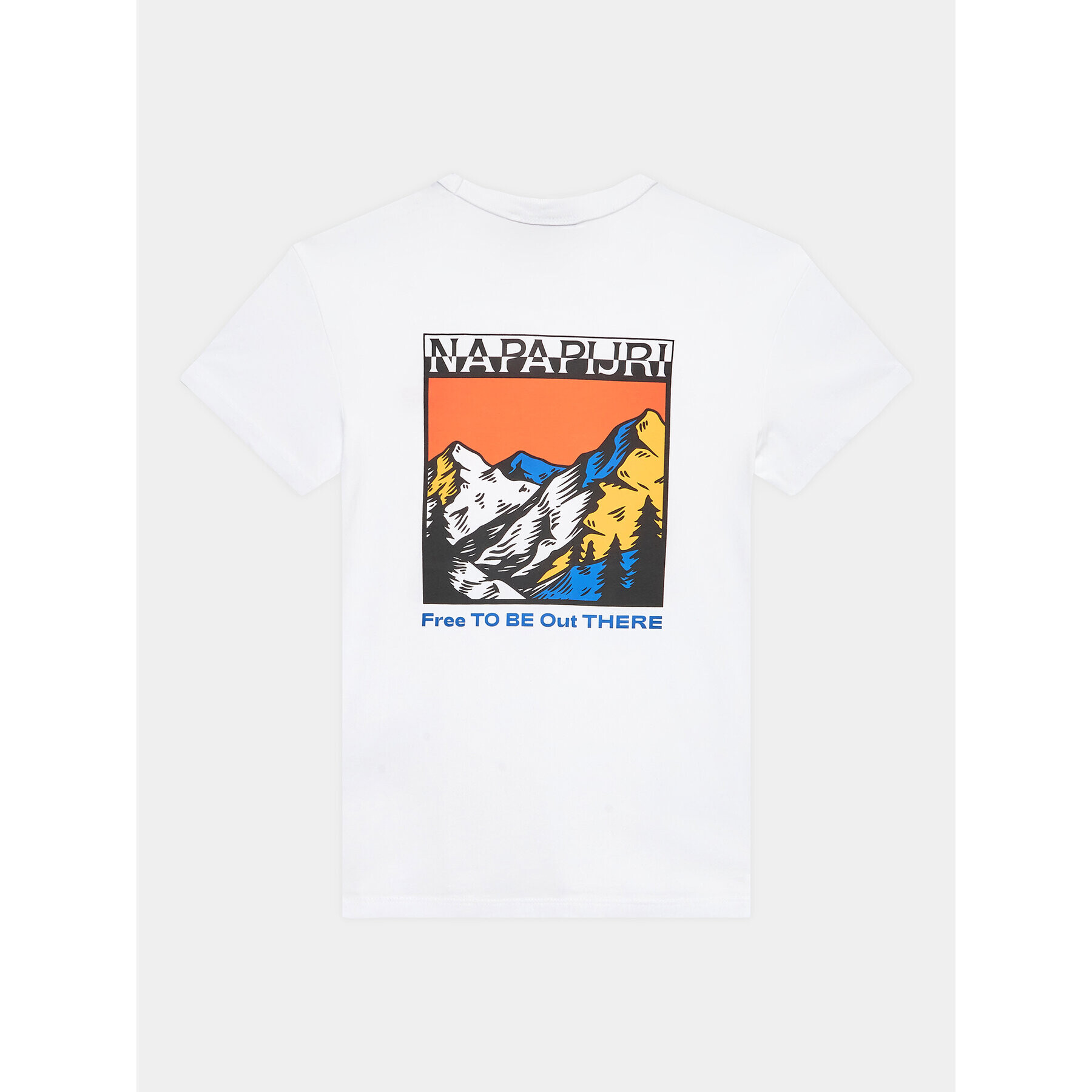 Napapijri Тишърт NP0A4HGN S Бял Regular Fit - Pepit.bg