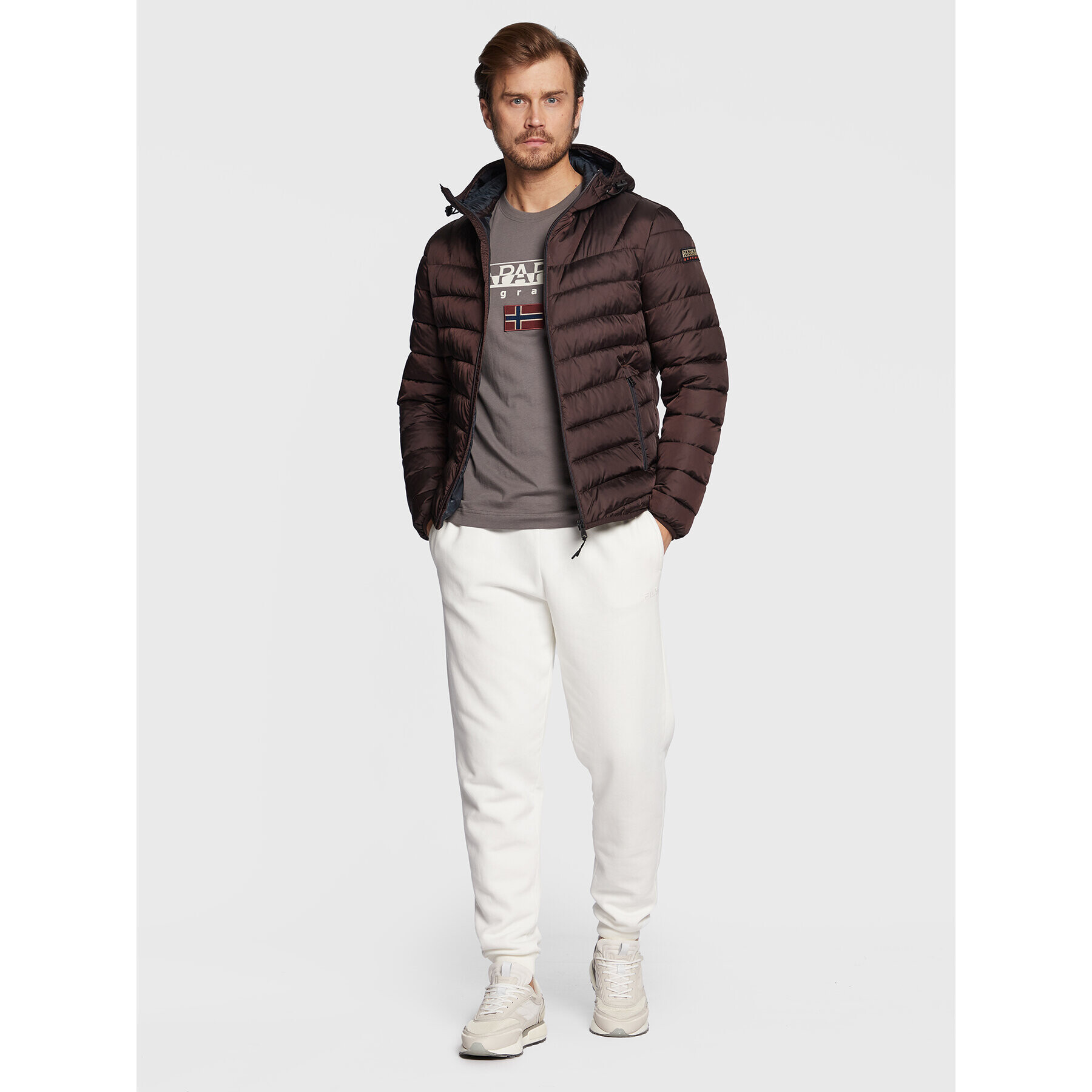 Napapijri Тишърт S-Ayas NP0A4GDQ Сив Regular Fit - Pepit.bg