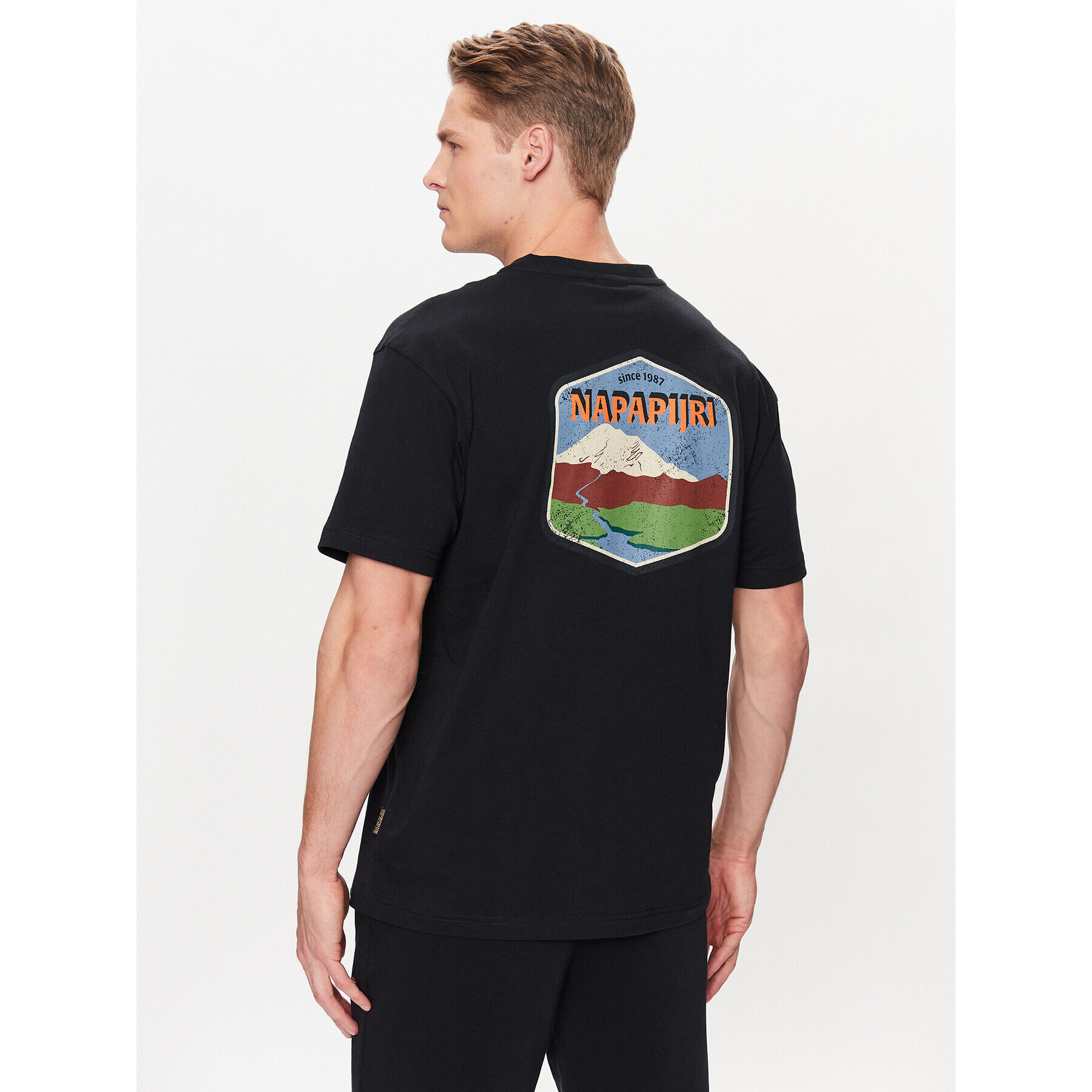 Napapijri Тишърт S-Bolivar NP0A4H28 Черен Regular Fit - Pepit.bg