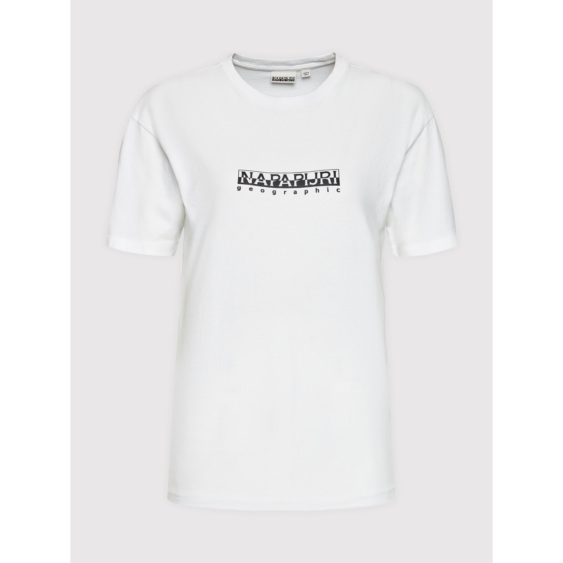 Napapijri Тишърт S-Box NP0A4FSM Бял Regular Fit - Pepit.bg