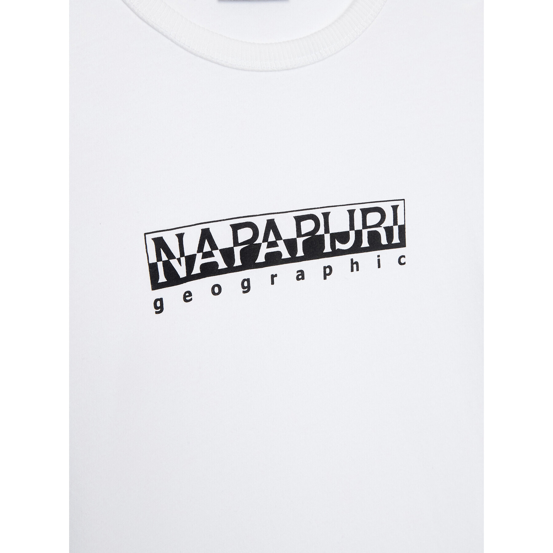 Napapijri Тишърт S-Box NP0A4G4P D Бял Regular Fit - Pepit.bg