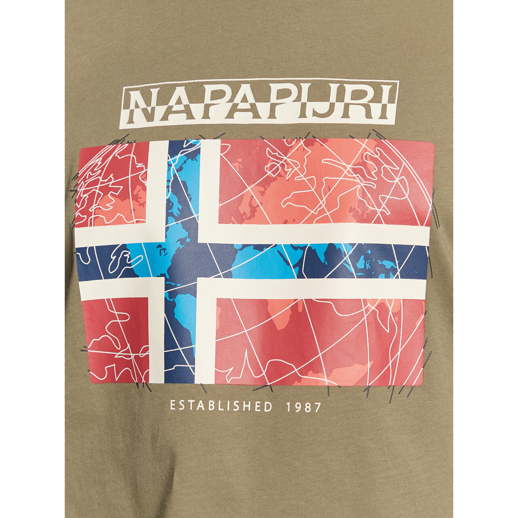 Napapijri Тишърт S-Guiro NP0A4H22 Зелен Regular Fit - Pepit.bg