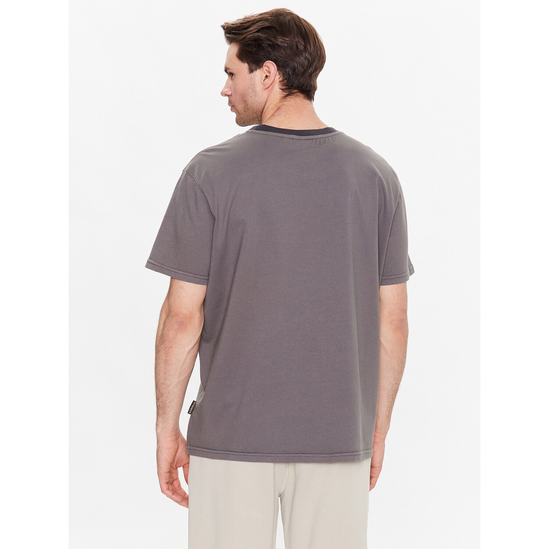 Napapijri Тишърт S-Santiago NP0A4H2J Сив Regular Fit - Pepit.bg