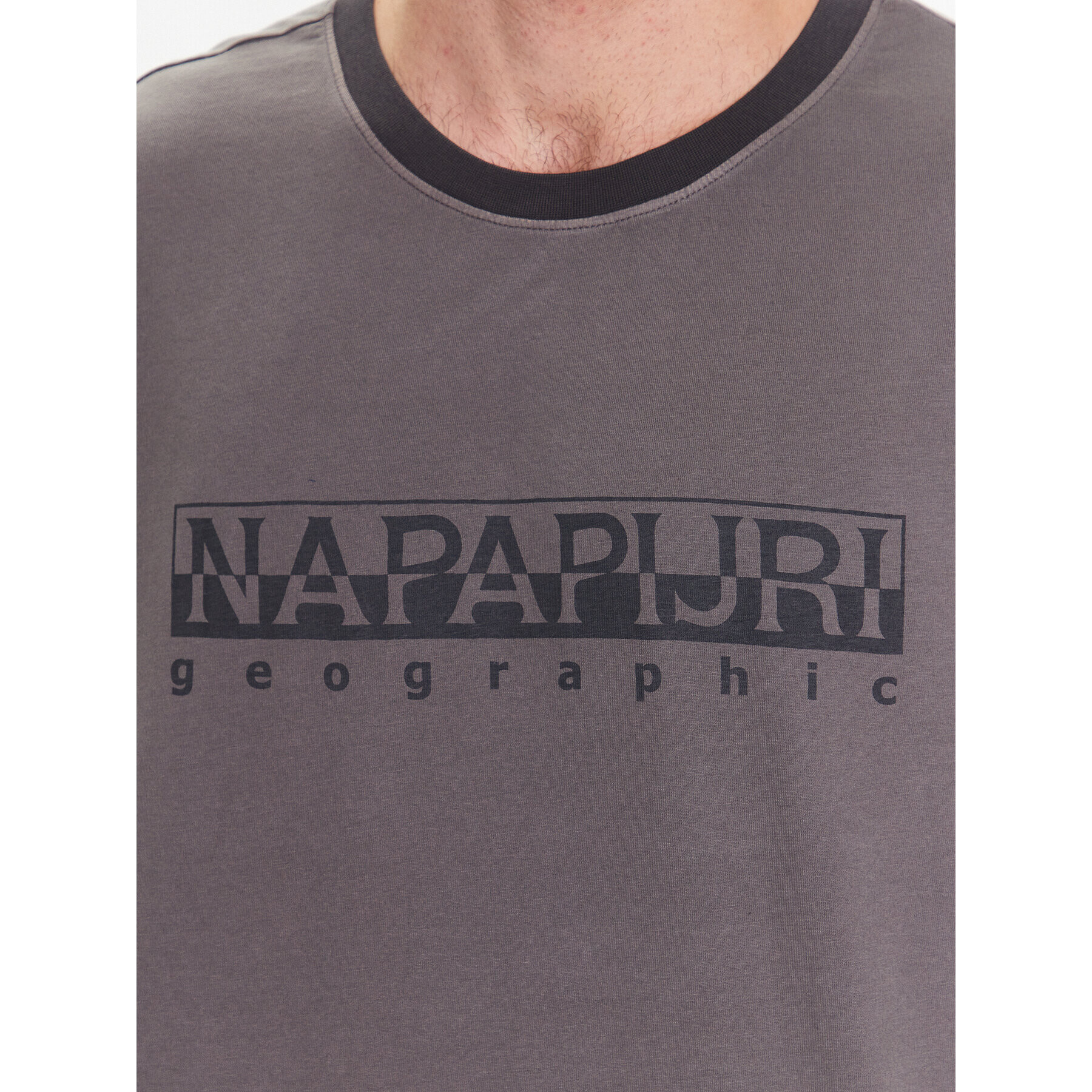 Napapijri Тишърт S-Santiago NP0A4H2J Сив Regular Fit - Pepit.bg