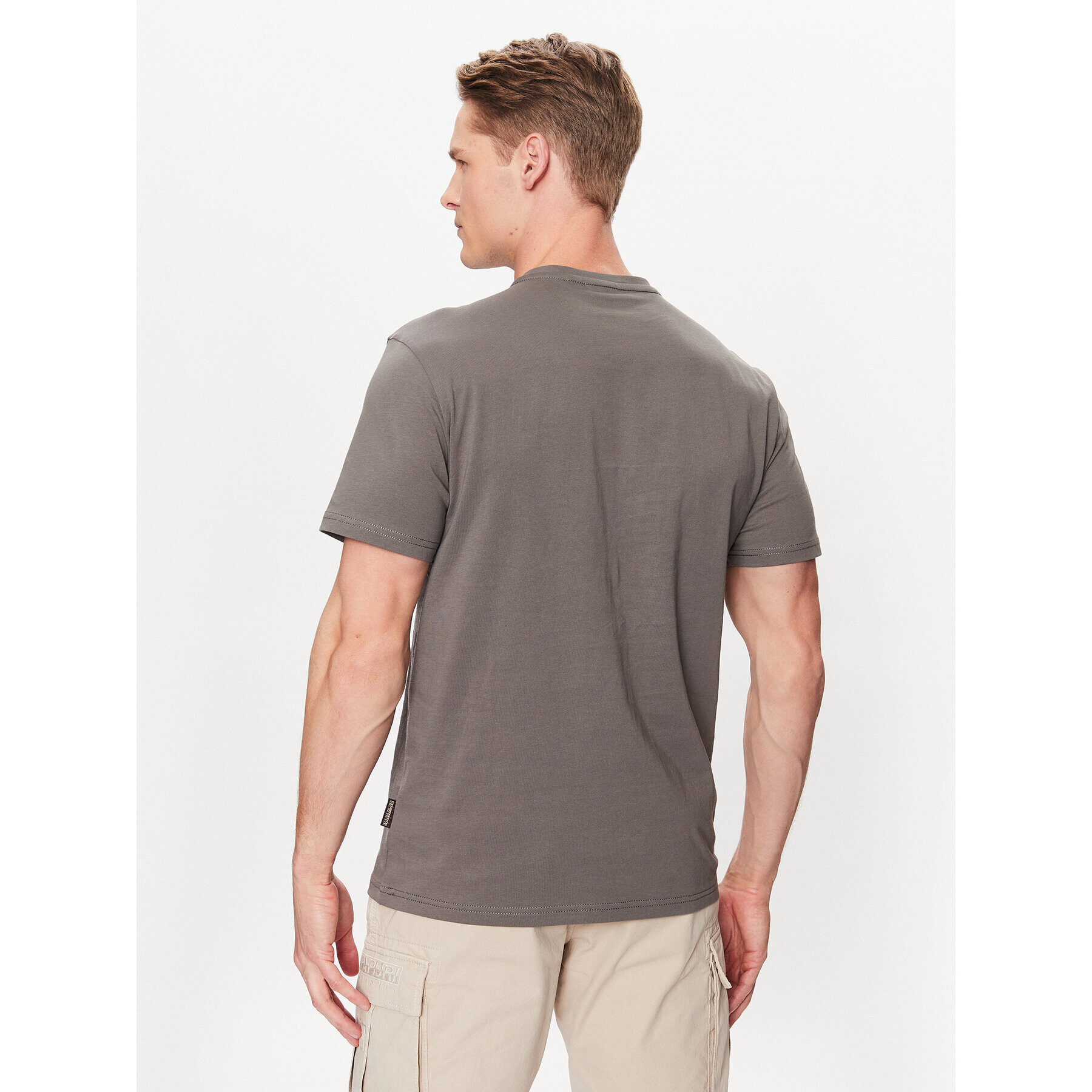 Napapijri Тишърт Salis NP0A4H8D Сив Regular Fit - Pepit.bg