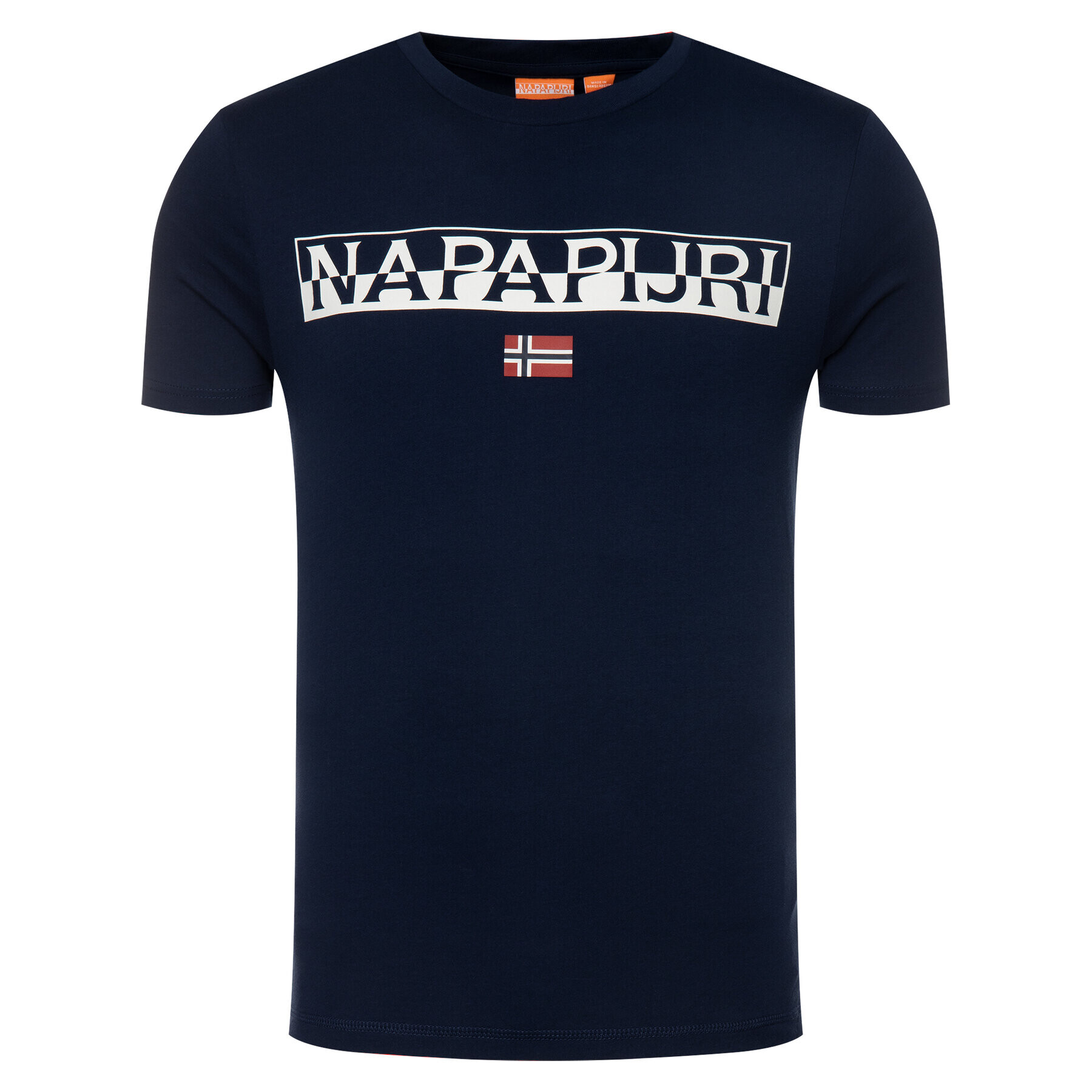 Napapijri Тишърт Saras Solid NP0A4E5Q Тъмносин Regular Fit - Pepit.bg
