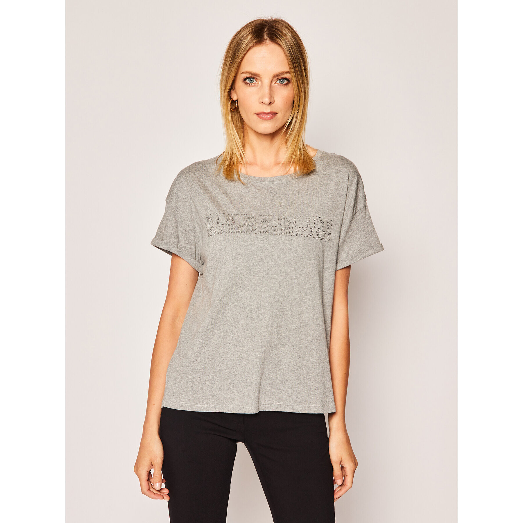 Napapijri Тишърт Siccari NP0A4E3W1 Сив Regular Fit - Pepit.bg