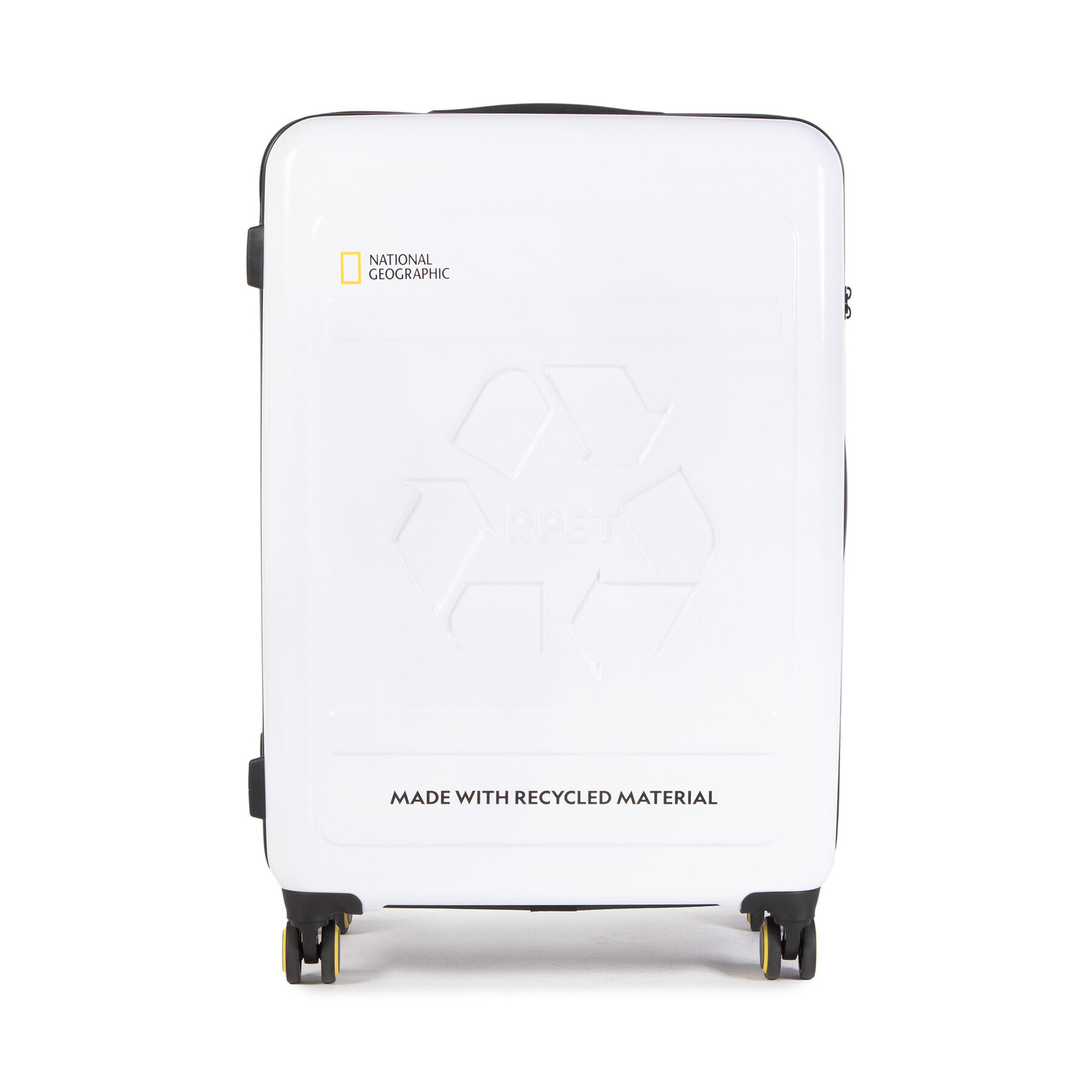 National Geographic Голям твърд куфар Large Trolley N205HA.71.01 Бял - Pepit.bg