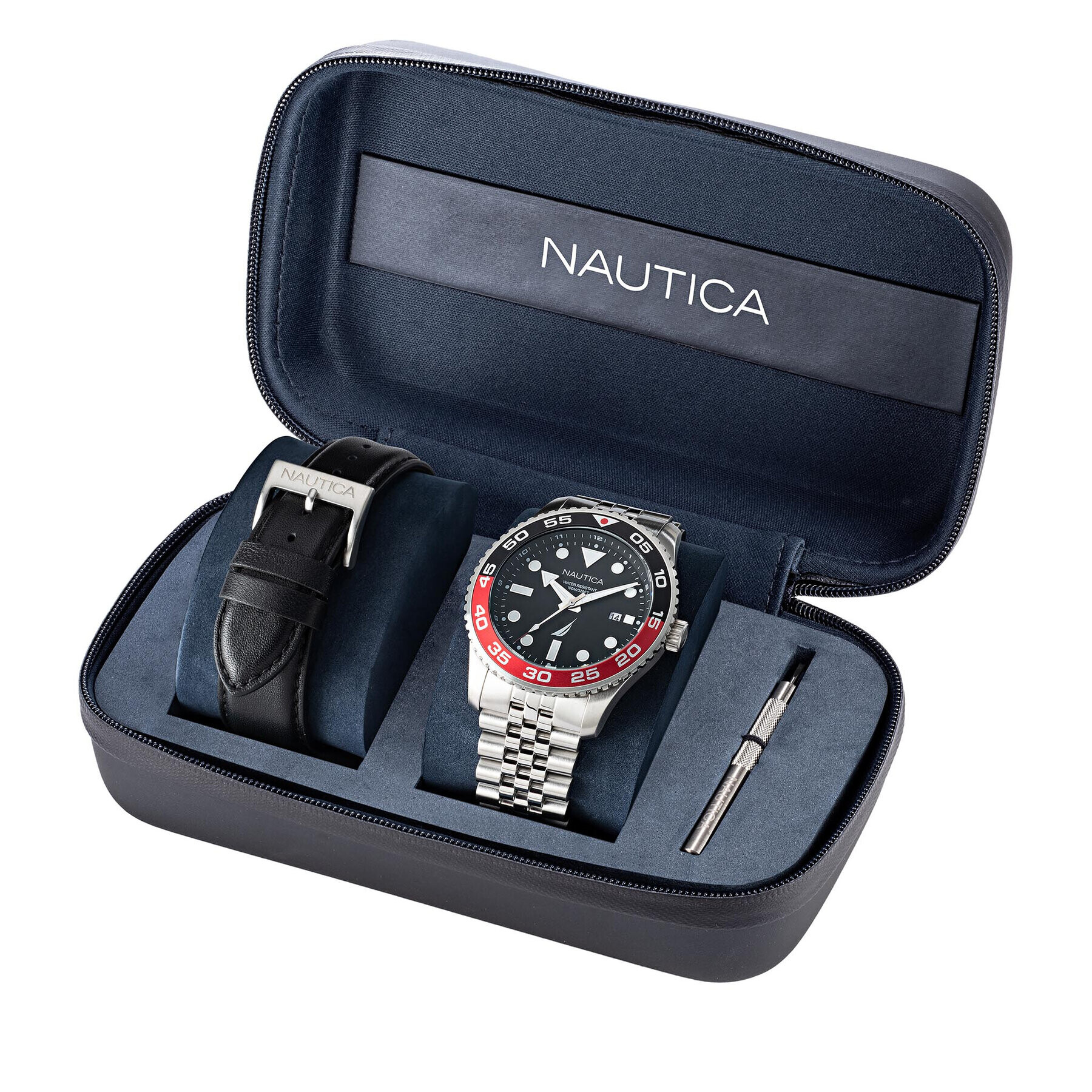 Nautica Часовник Pacific Beach Box Set NAPPBF145 Сребрист - Pepit.bg