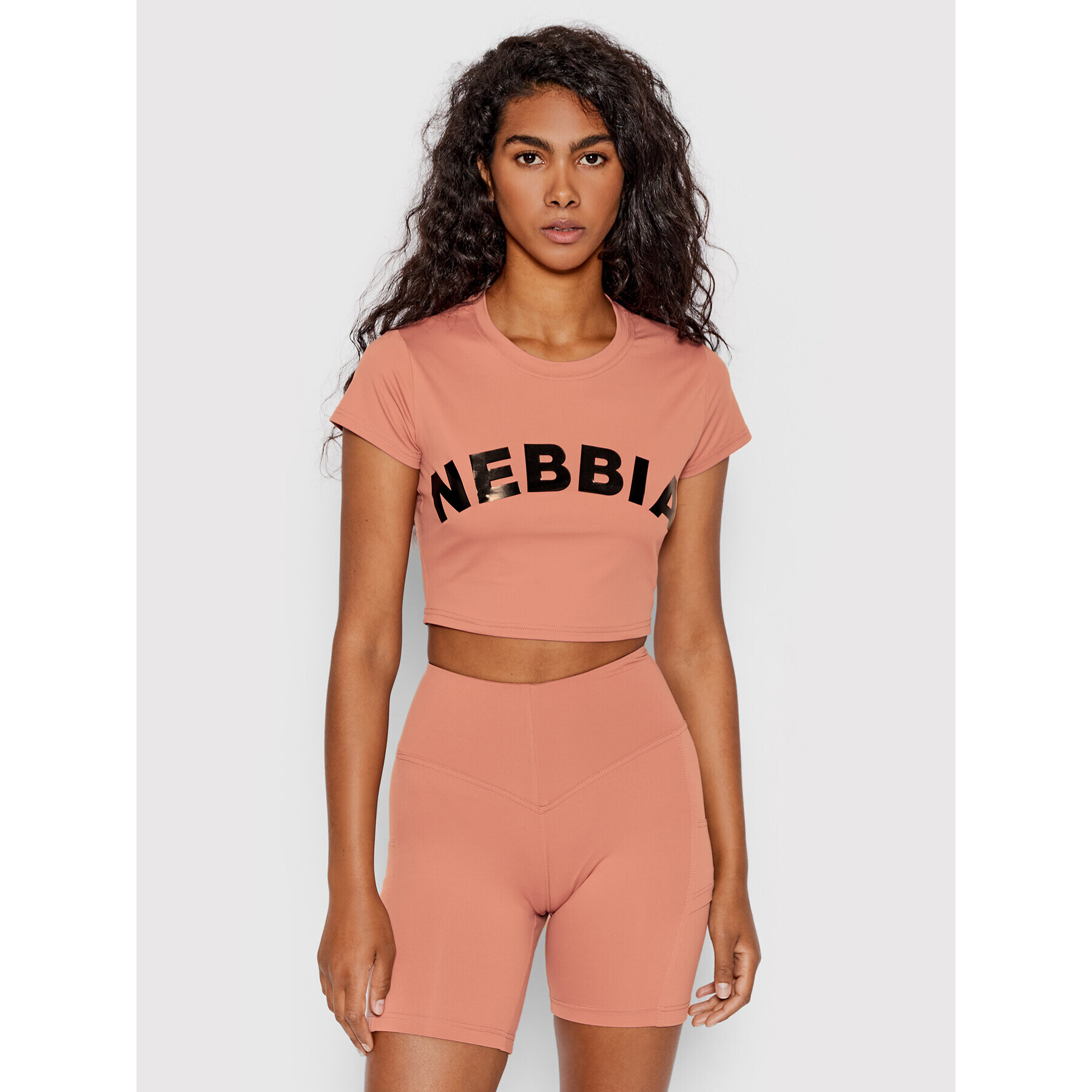 NEBBIA Тишърт Sporty 584 Розов Slim Fit - Pepit.bg