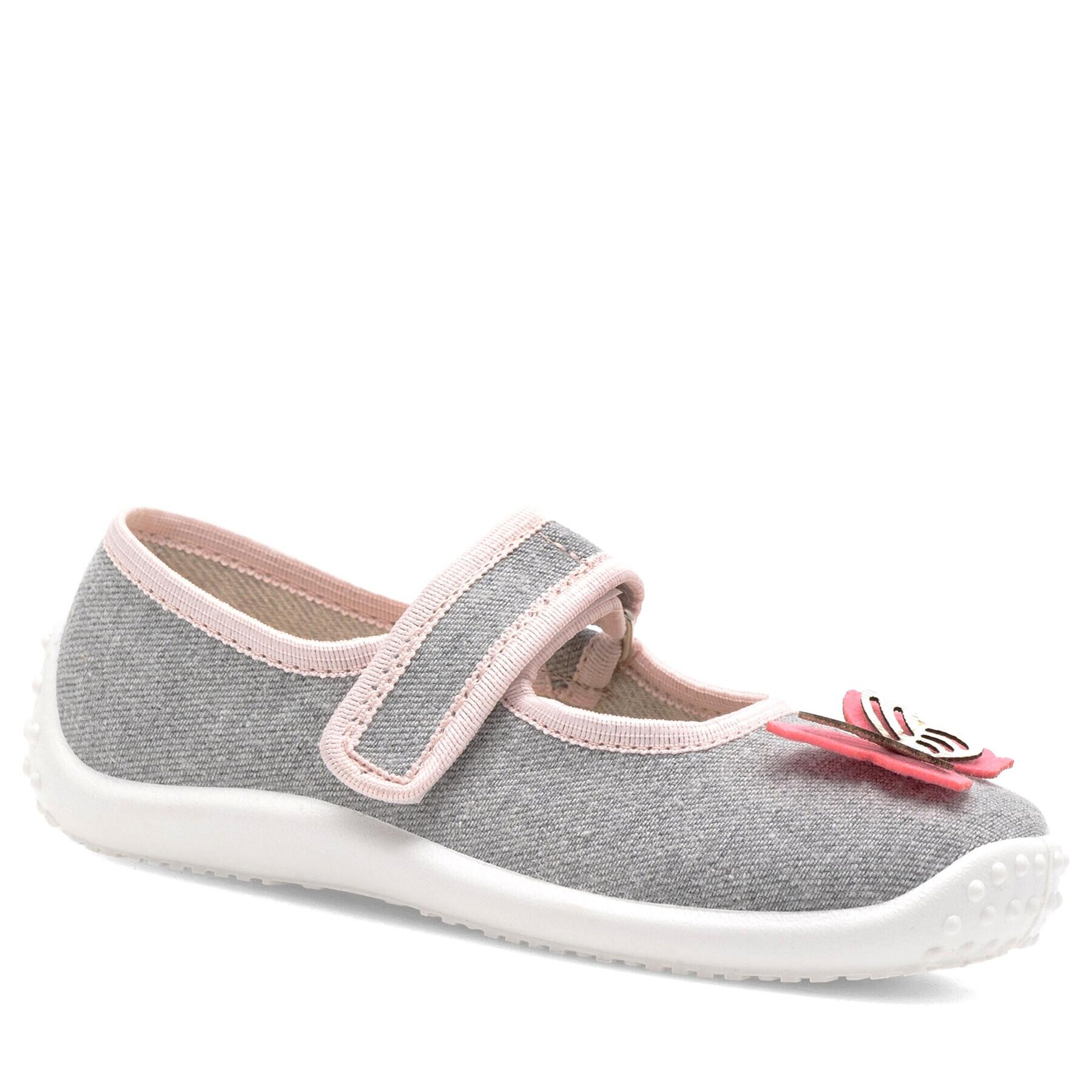 Nelli Blu Пантофи Balerinki motyl III Сив - Pepit.bg