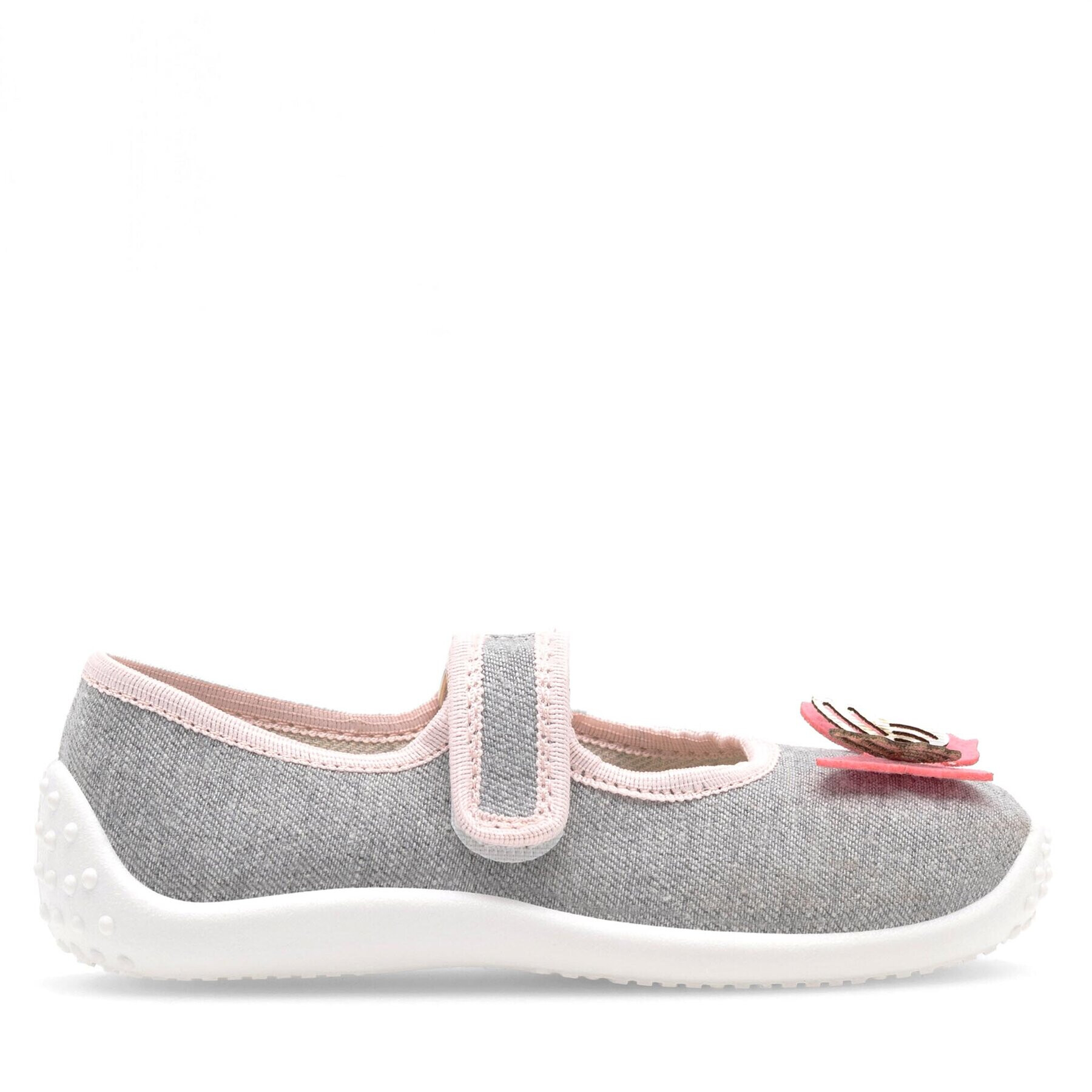 Nelli Blu Пантофи Balerinki motyl III Сив - Pepit.bg