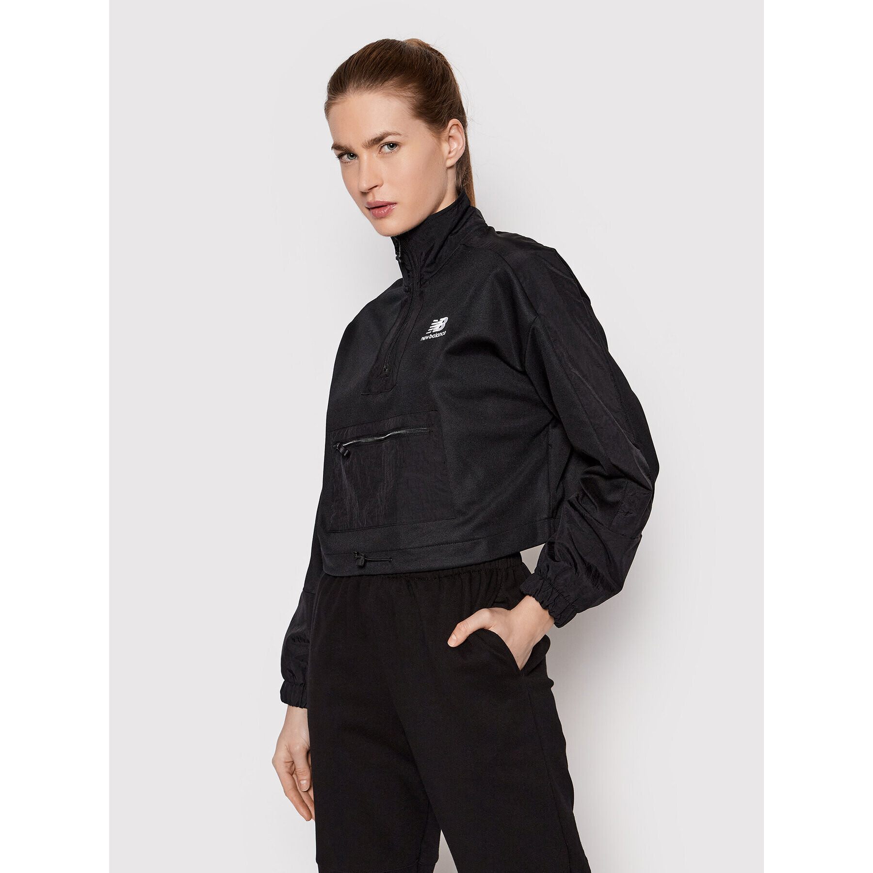 New Balance Анорак WJ21501 Черен Oversize - Pepit.bg
