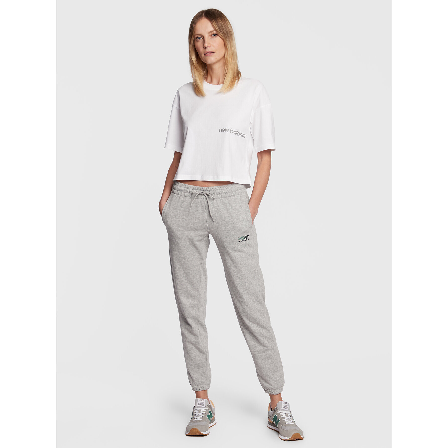 New Balance Долнище анцуг Athletics WP23811 Сив Athletic Fit - Pepit.bg