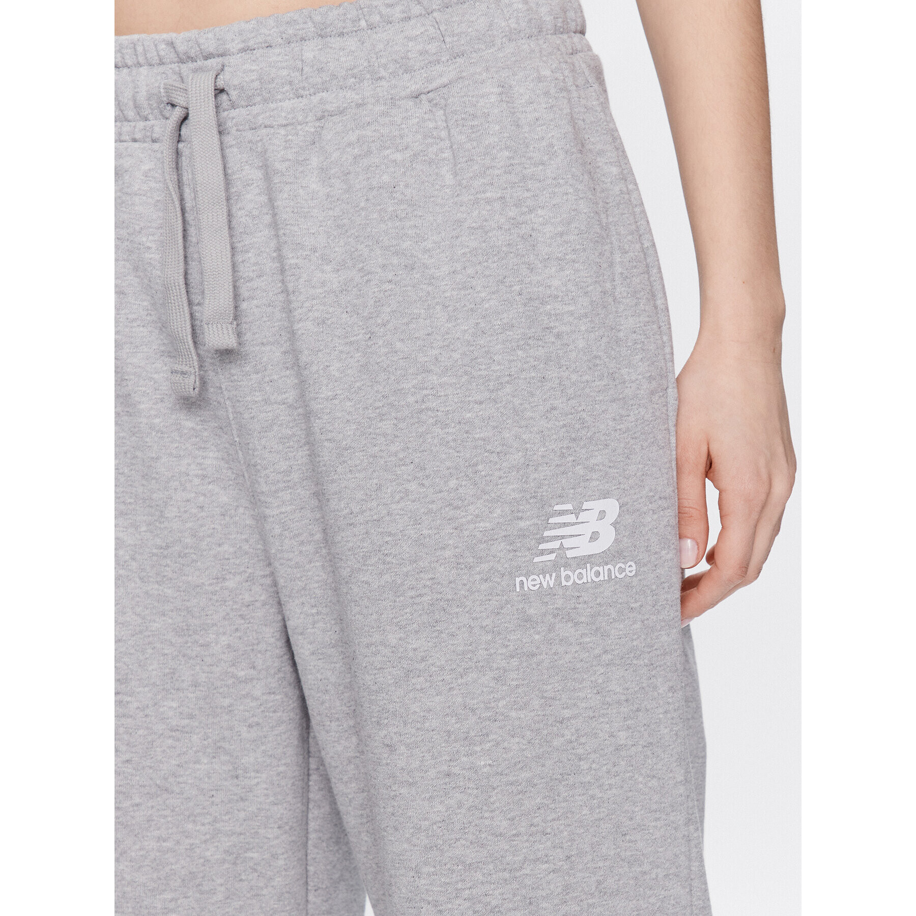 New Balance Долнище анцуг Essentials Stacked Logo French Terry WP31516 Сив Relaxed Fit - Pepit.bg