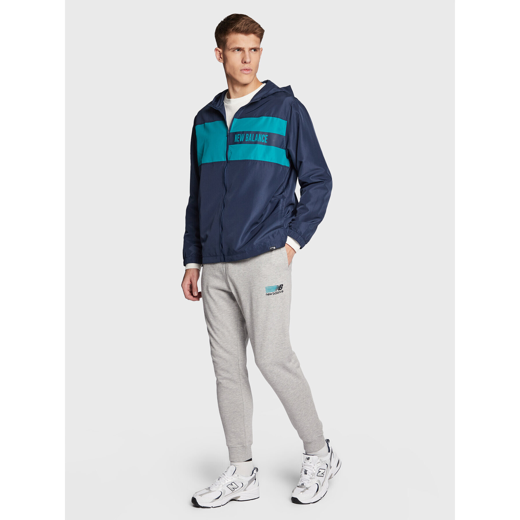 New Balance Долнище анцуг MP23901 Сив Athletic Fit - Pepit.bg