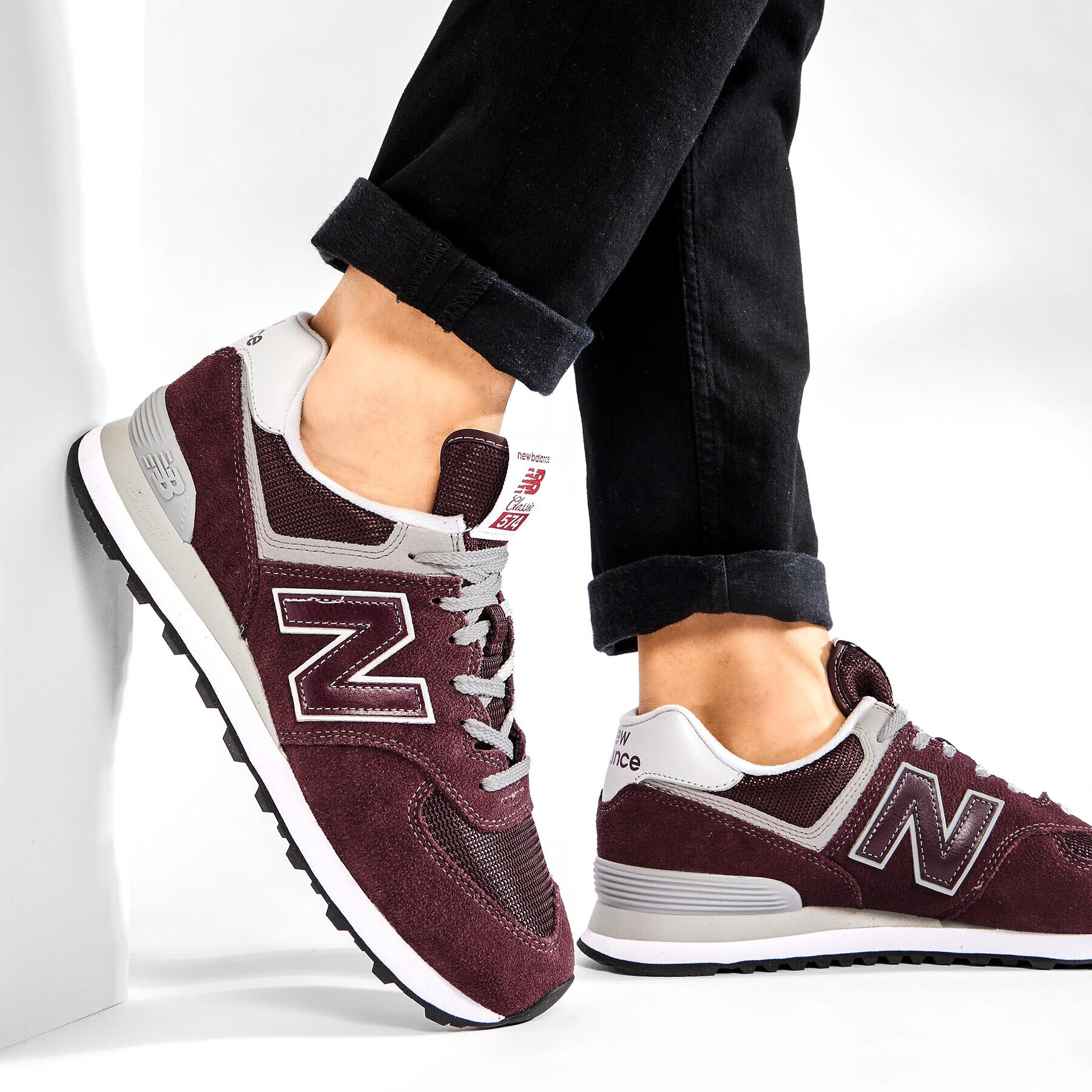 New Balance Сникърси ML574EGB Бордо - Pepit.bg