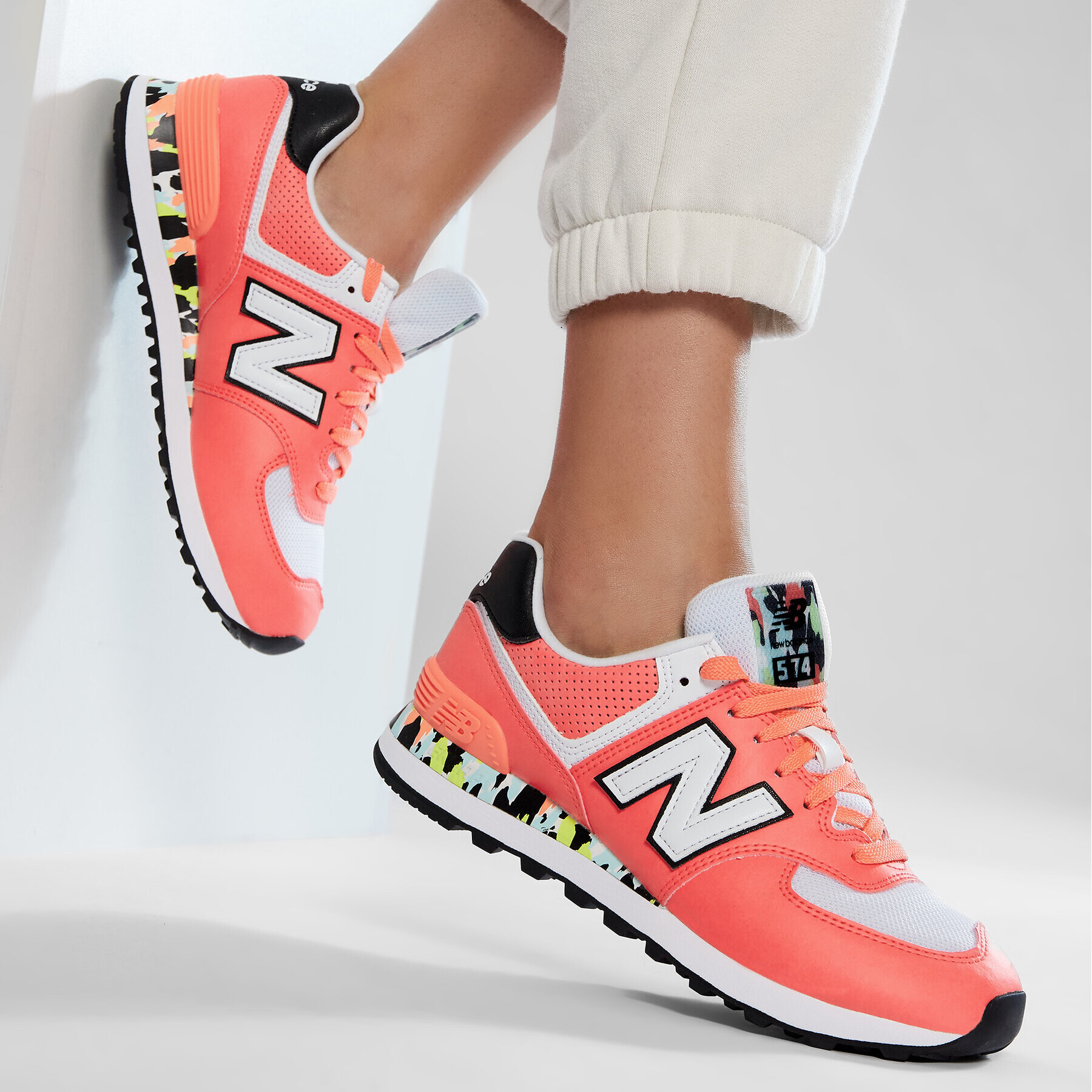 New Balance Сникърси WL574CU2 Оранжев - Pepit.bg