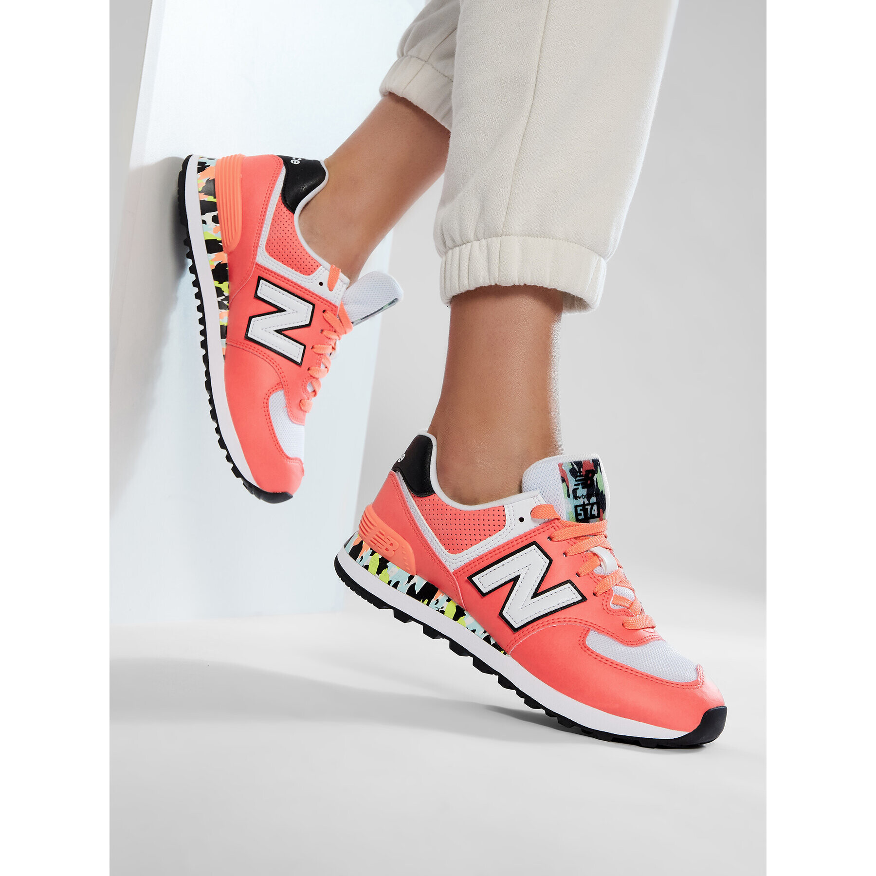 New Balance Сникърси WL574CU2 Оранжев - Pepit.bg
