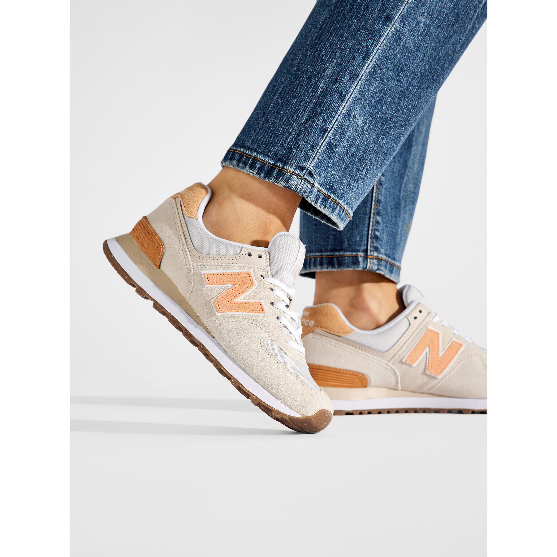 New Balance Сникърси WL574RD2 Бежов - Pepit.bg