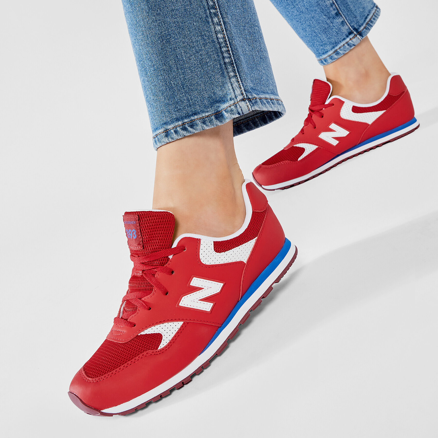 New Balance Сникърси YC393BBP Червен - Pepit.bg